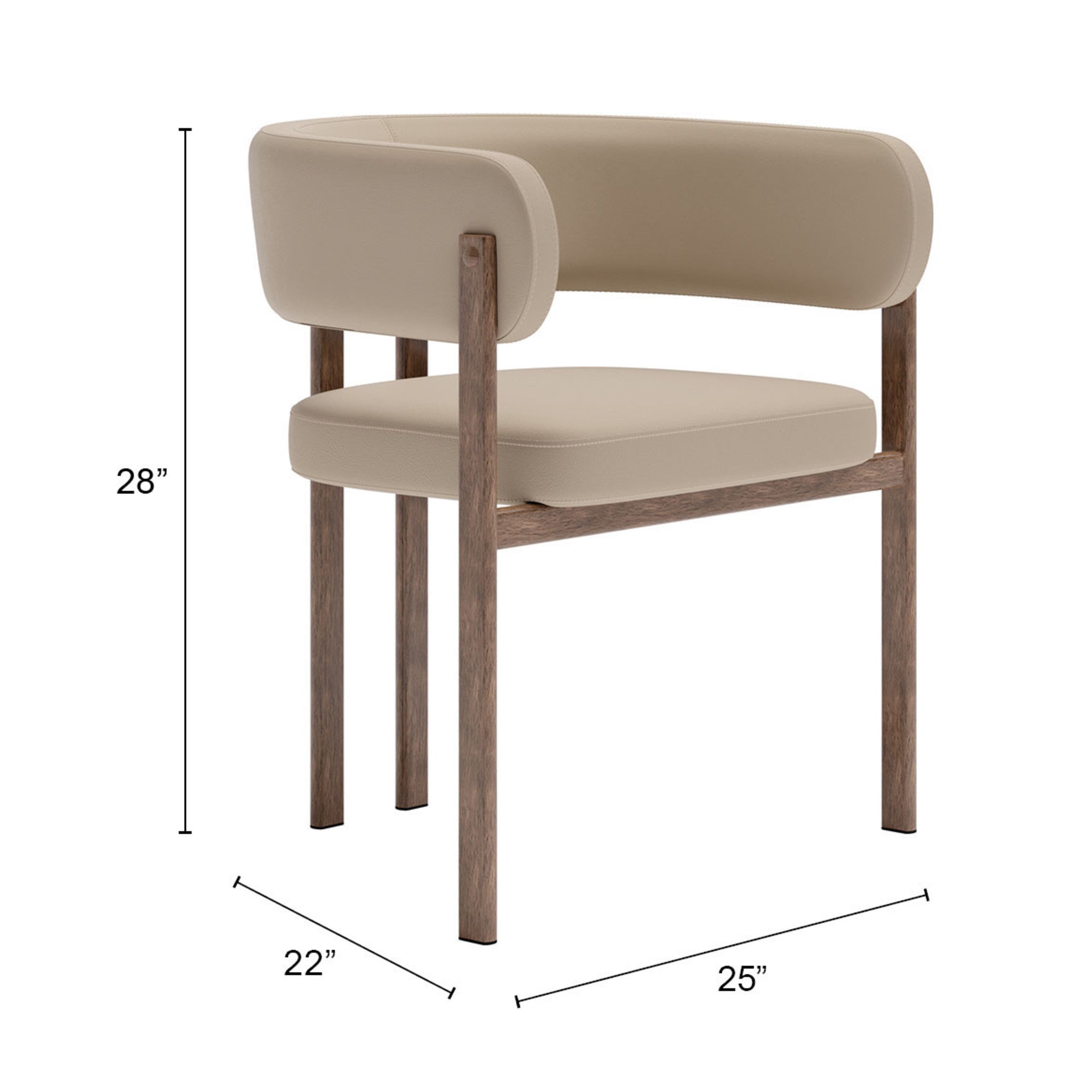 Ruge Dining Chair (Set of 2) Beige
