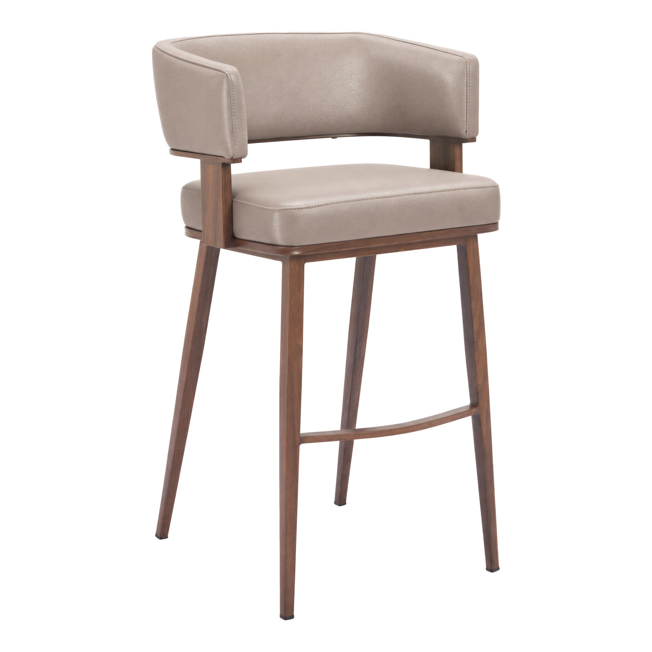 Poise Barstool Brown & Walnut