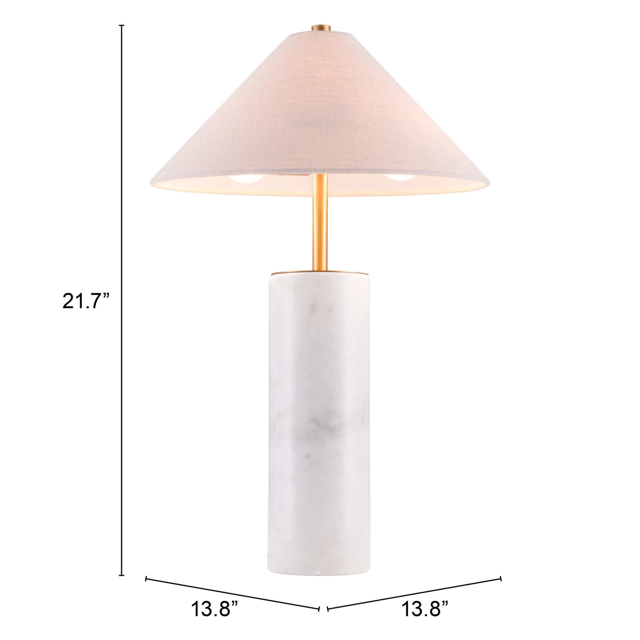 Ciara Table Lamp Beige & White