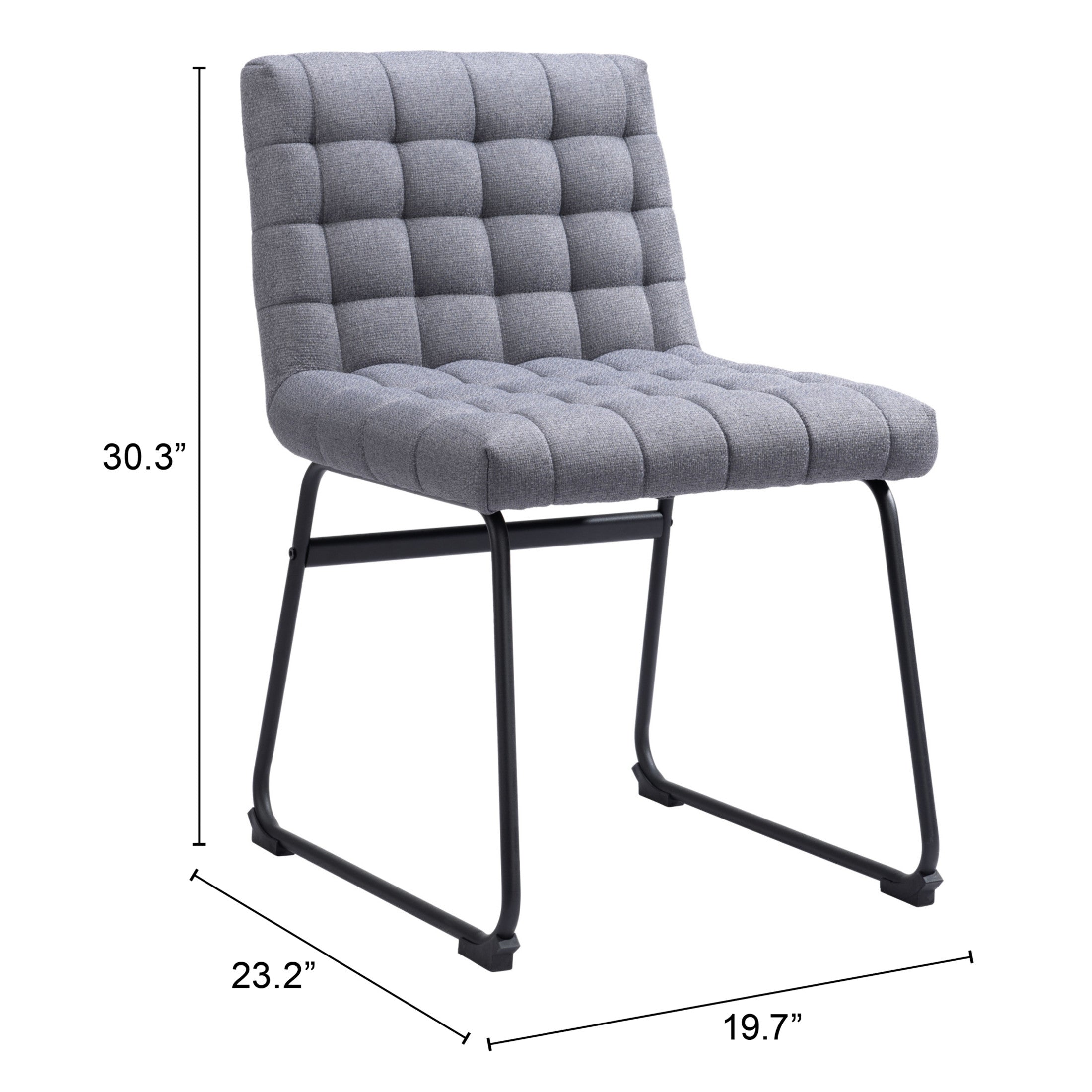 Pago Dining Chair (Set of 2) Gray