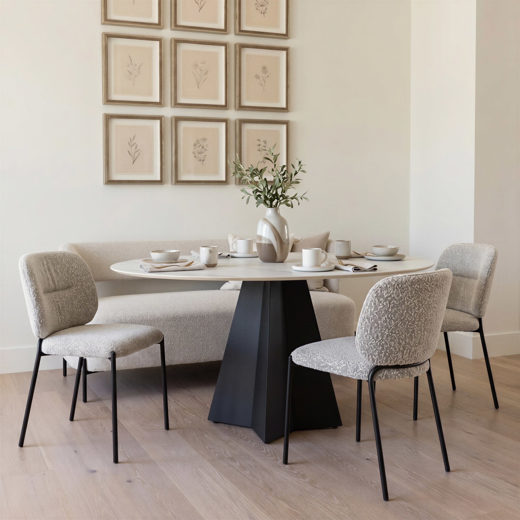 Plat Dining Chair (Set of 2) Gray