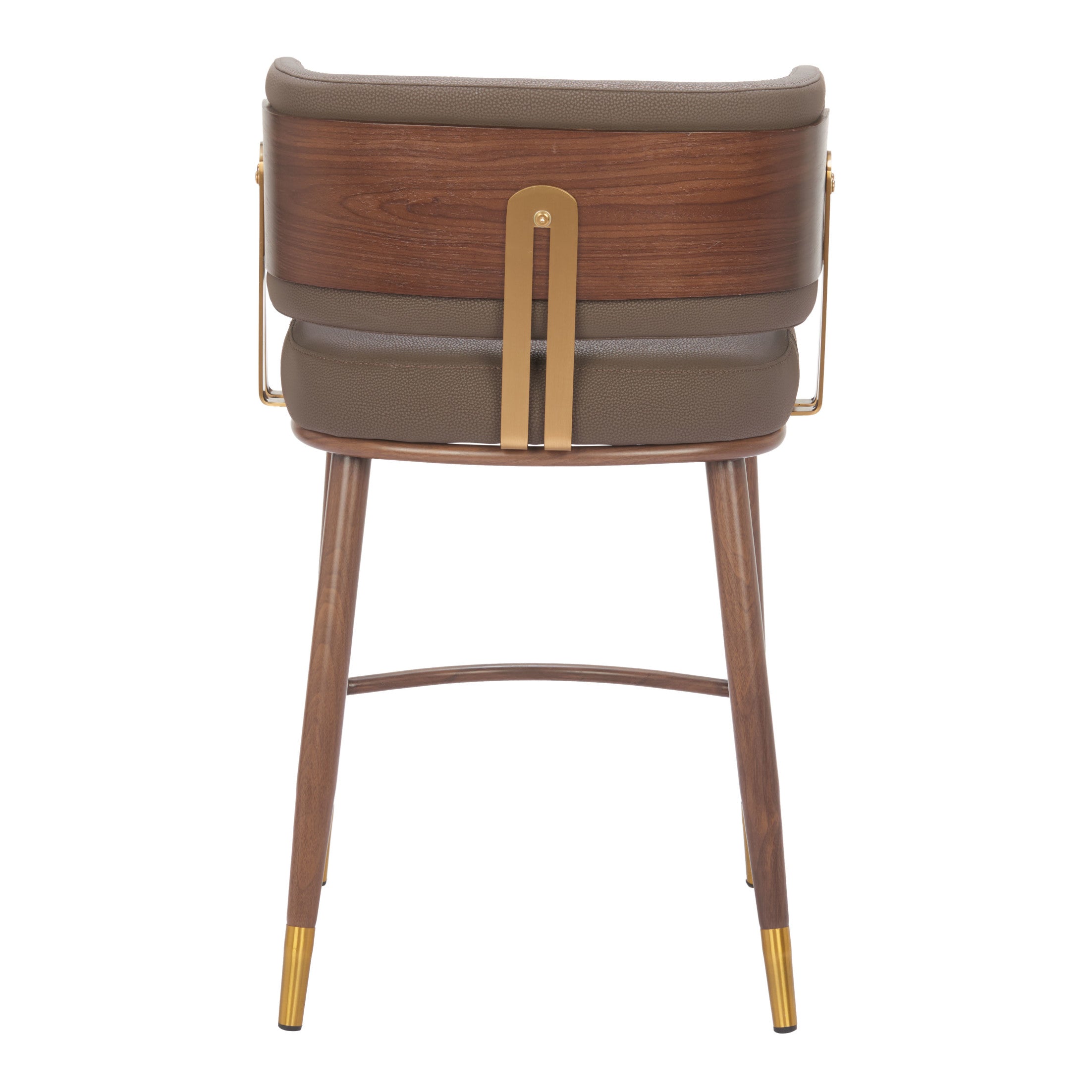 Brew Counter Stool Brown & Walnut