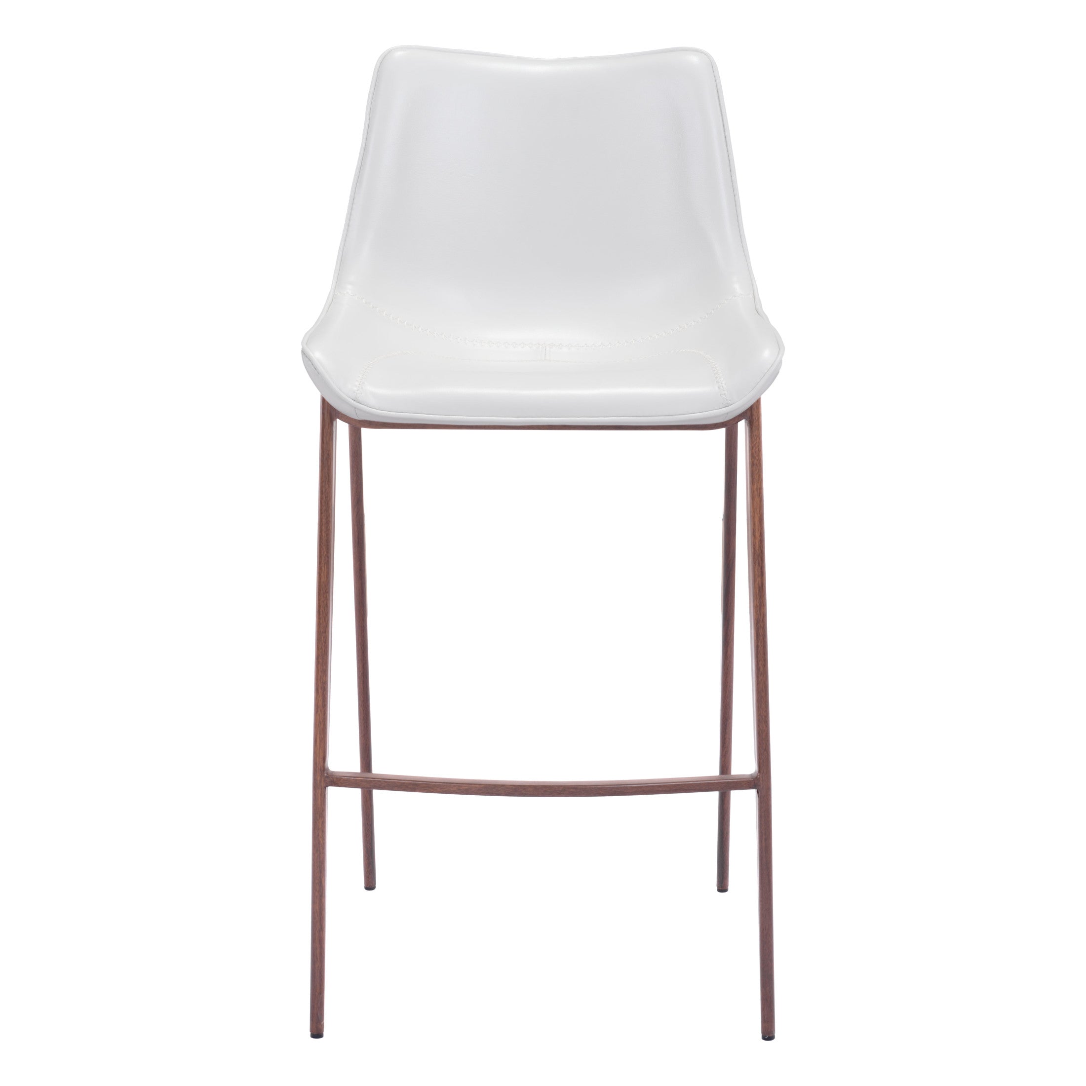 Magnus Barstool (Set of 2) White & Walnut