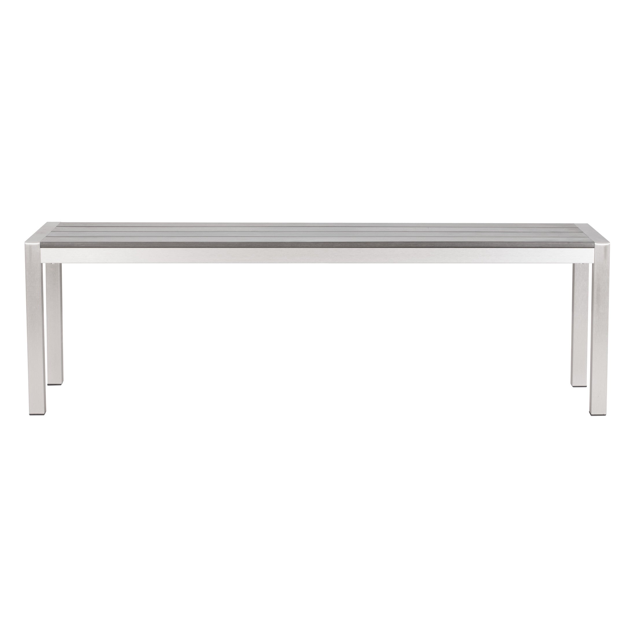 Metropolitan Double Bench Gray & Silver