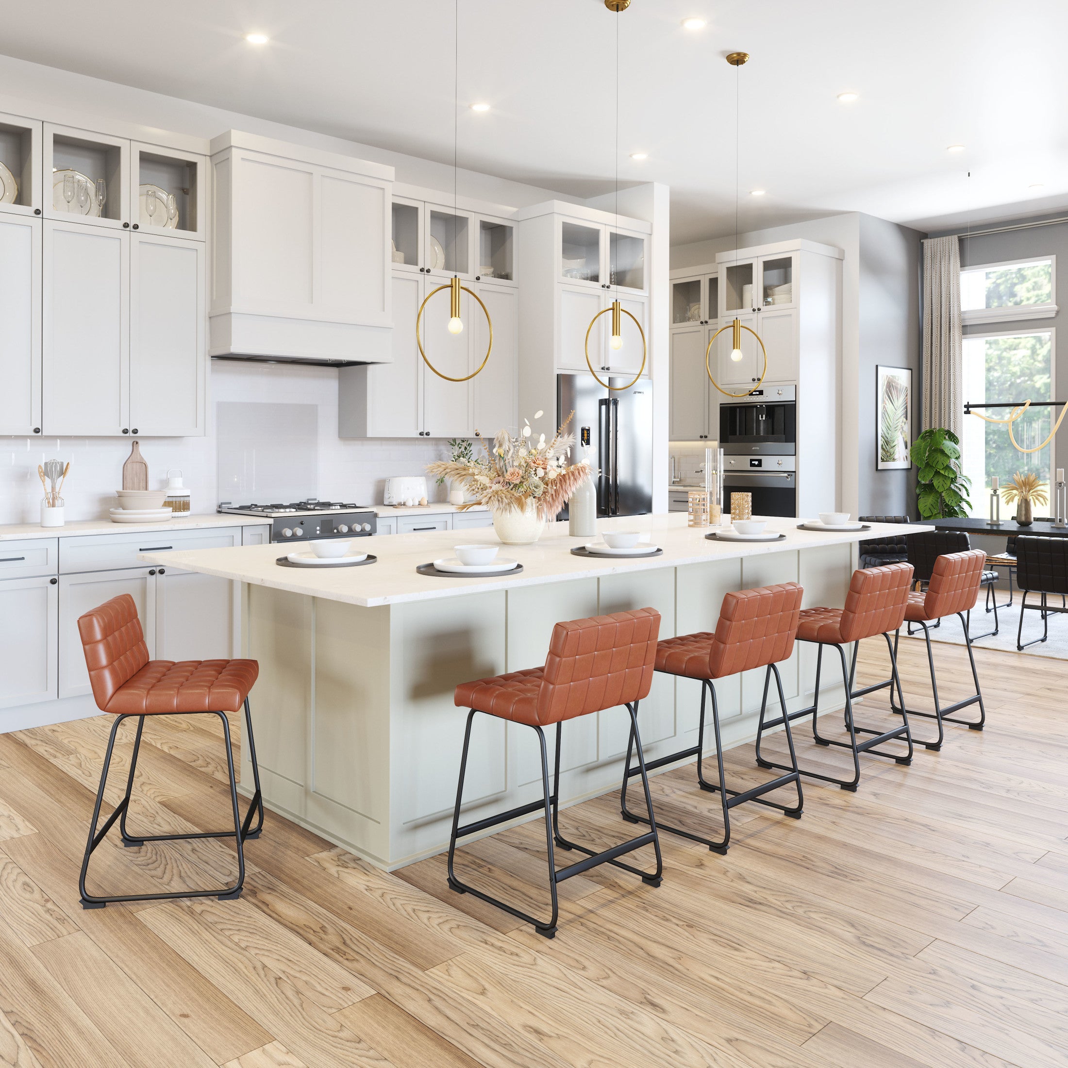 Pago Counter Stool (Set of 2) Brown