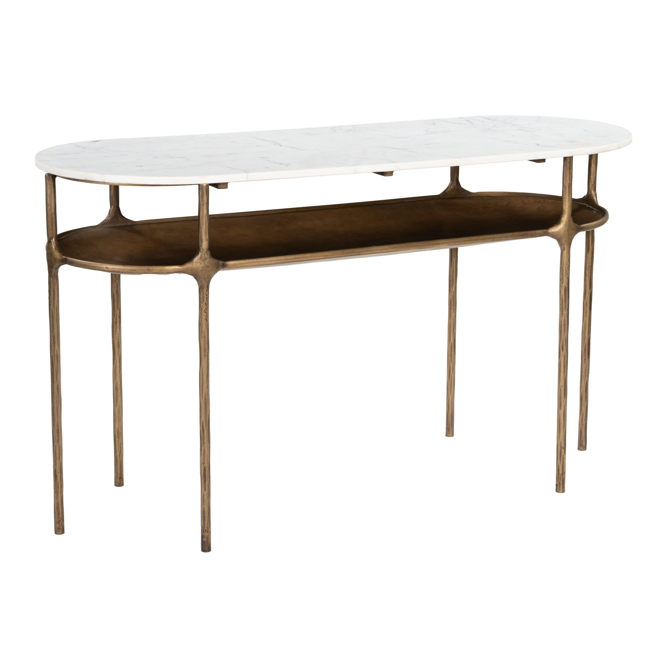 Bild Console Table White & Brass