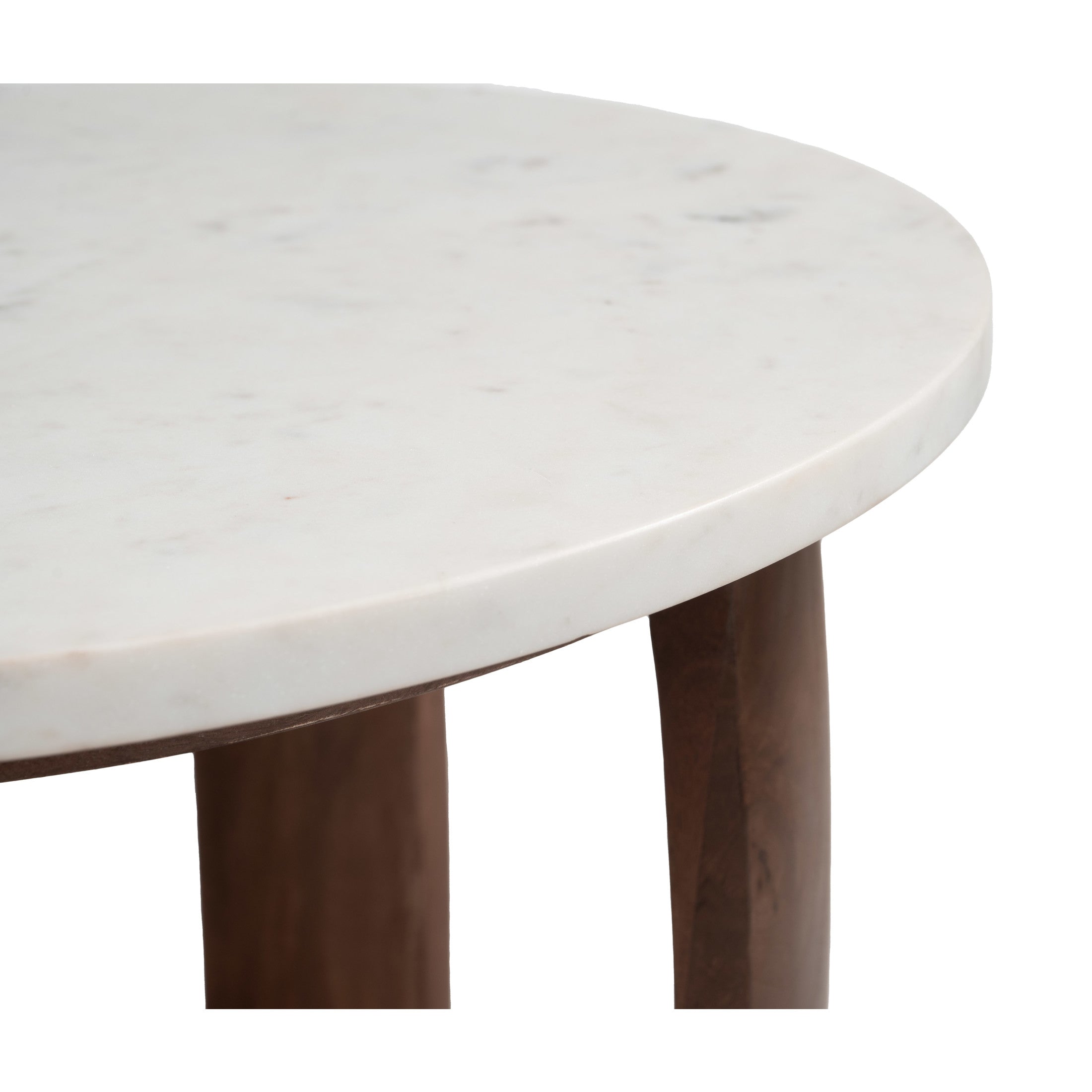 Vaan Side Table White & Walnut