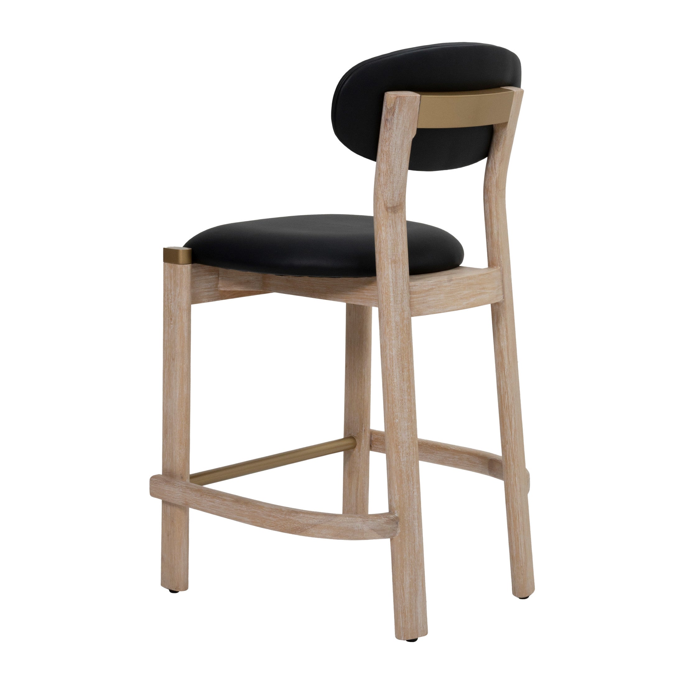 Rilou Counter Stool (Set of 2) Black & Natural