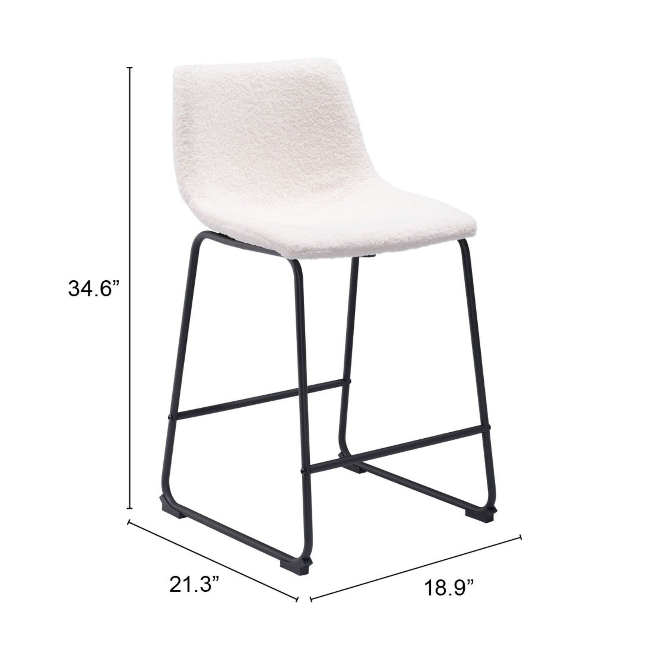 Smart Counter Stool (Set of 2) Ivory