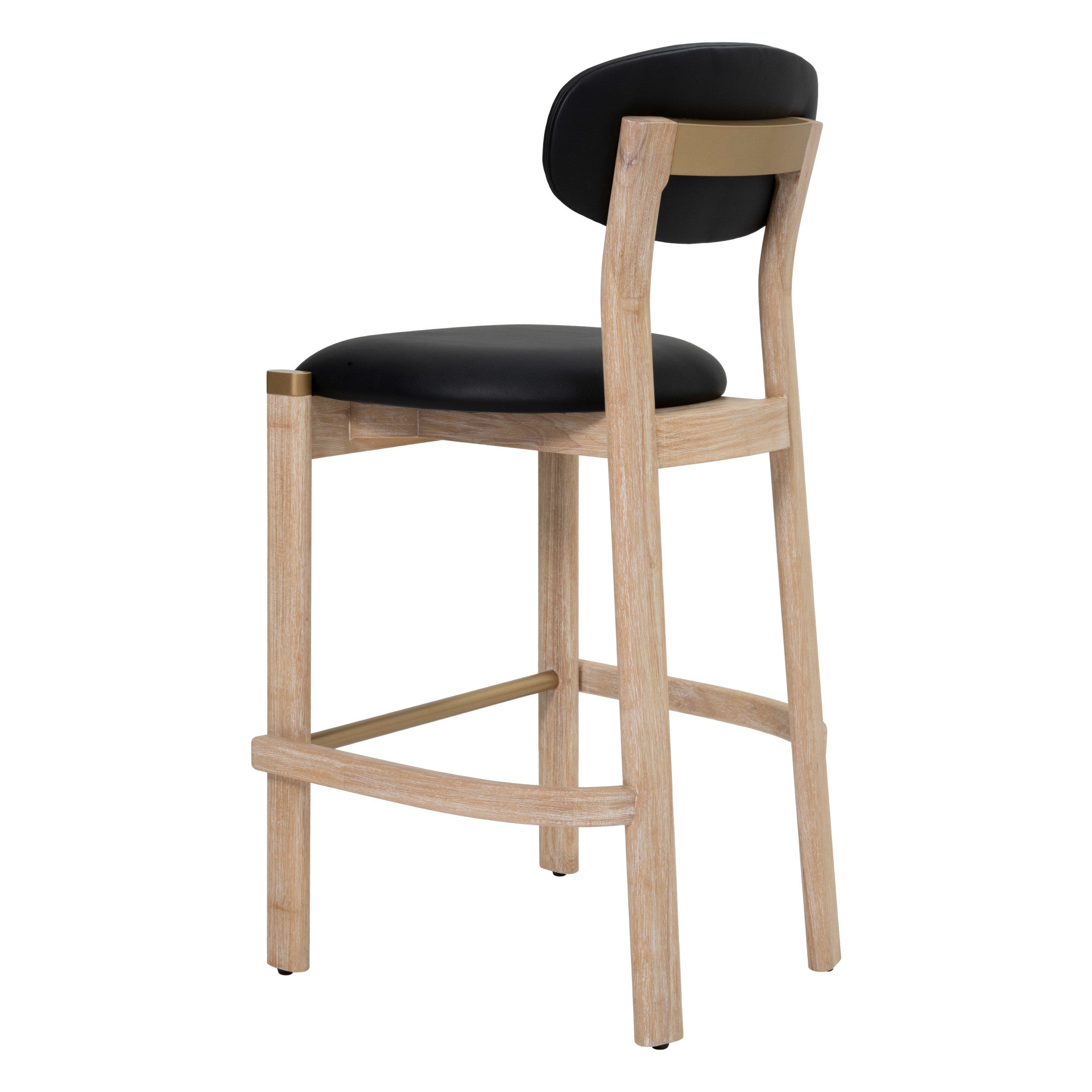 Rilou Barstool (Set of 2) Black & Natural