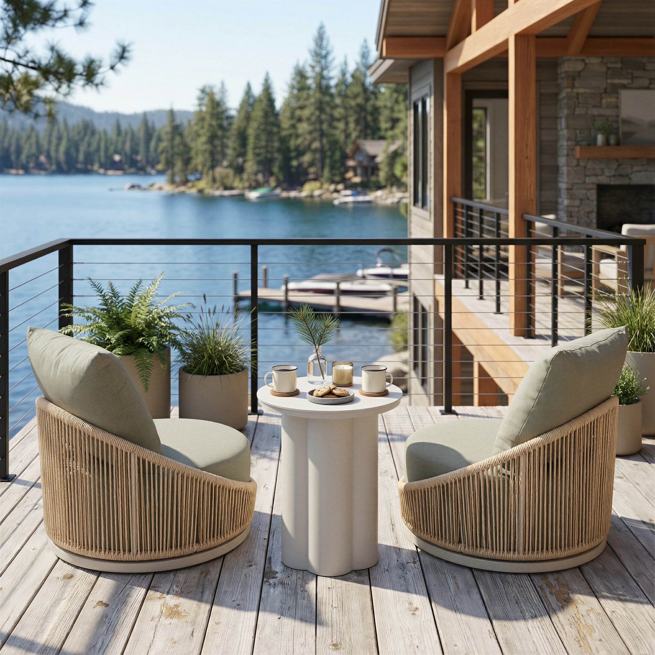 Kogur Side Table White