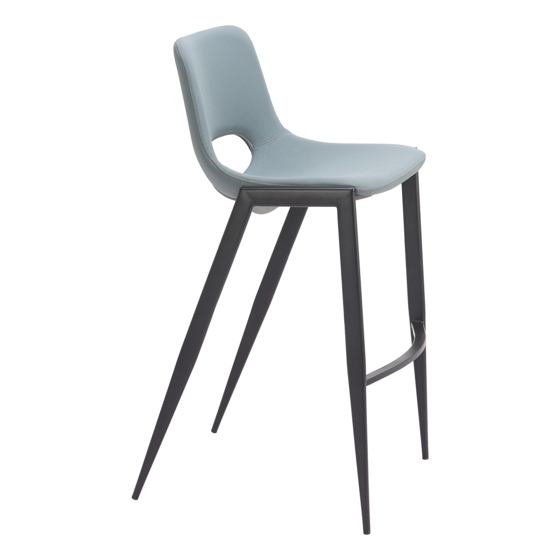 Desi Armless Barstool (Set of 2) Azure Gray