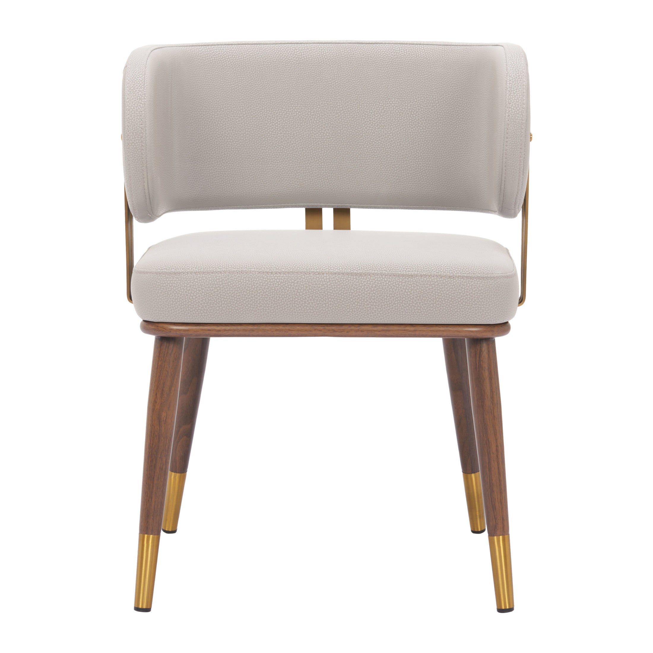Brew Dining Chair Beige & Walnut