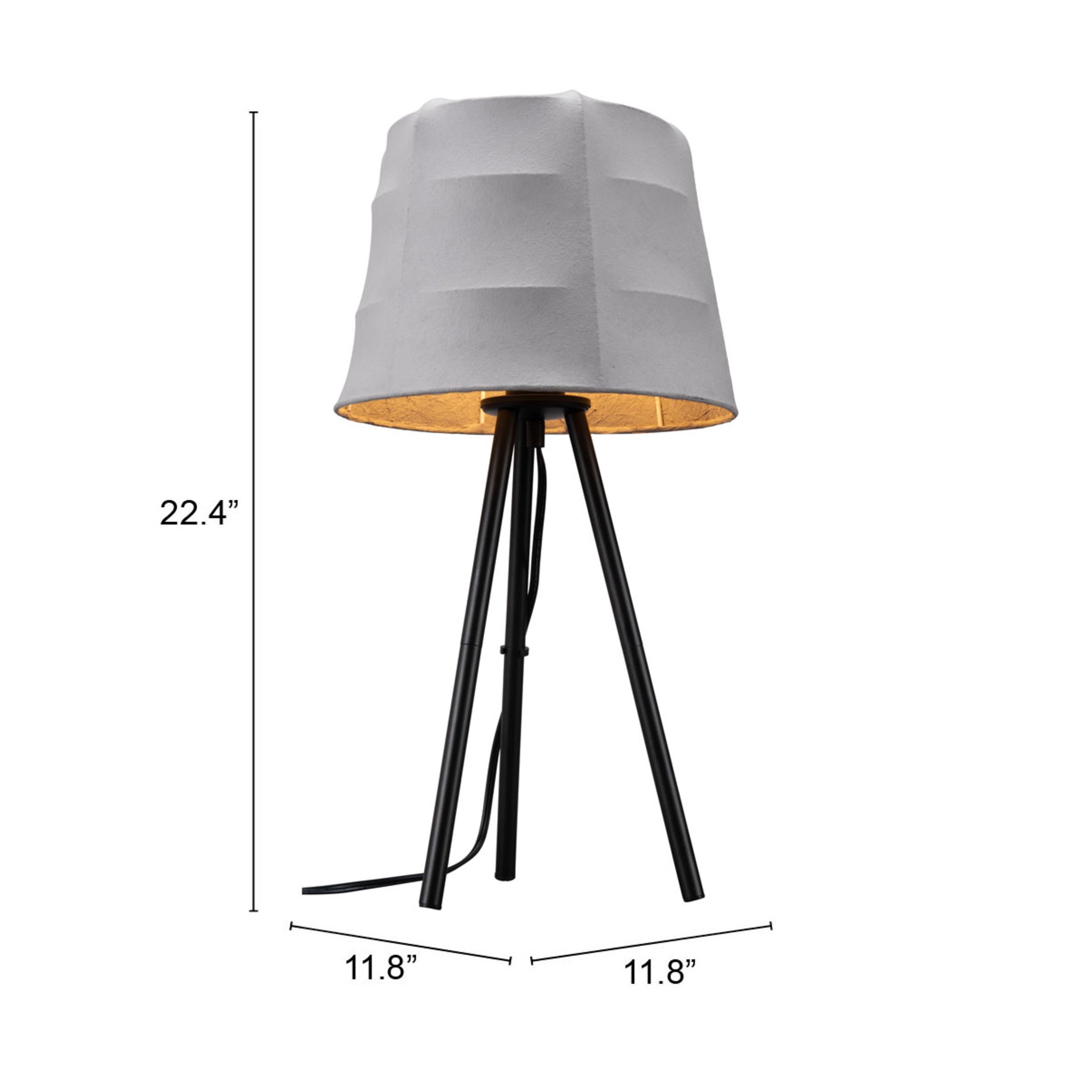 Mozzi Table Lamp Gray & Black