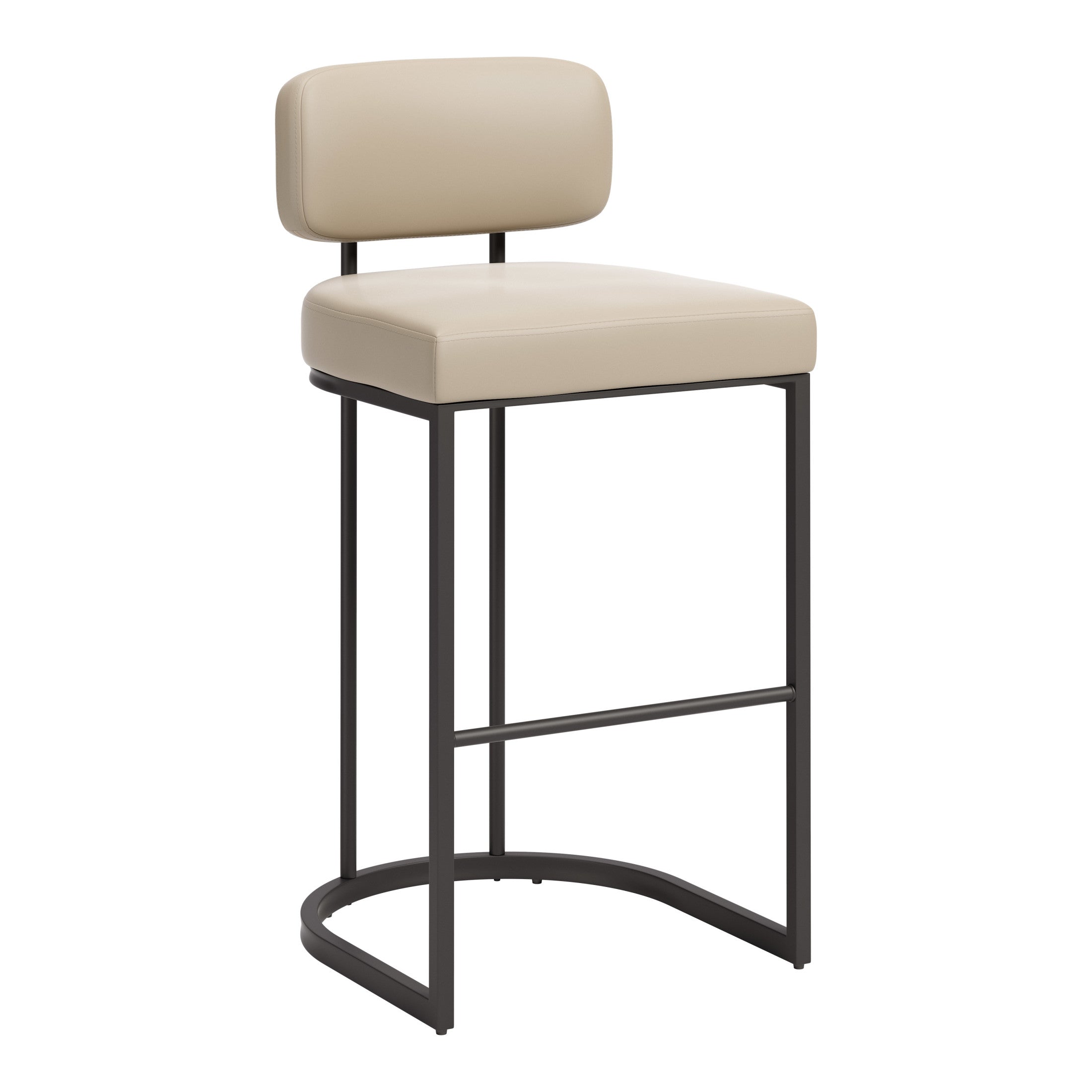 Velar Barstool (Set of 2) Beige & Gray