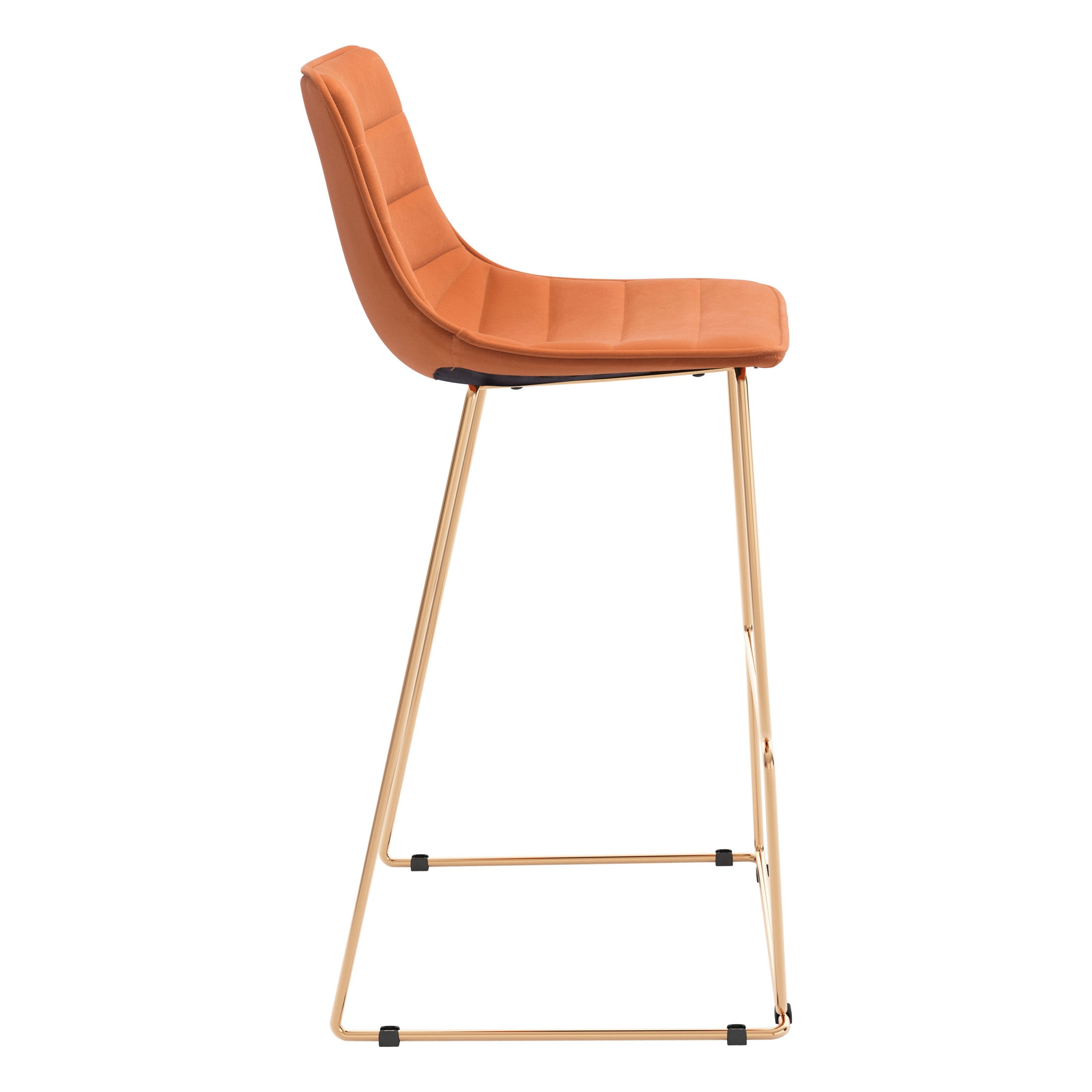 Adele Barstool (Set of 2) Orange & Gold