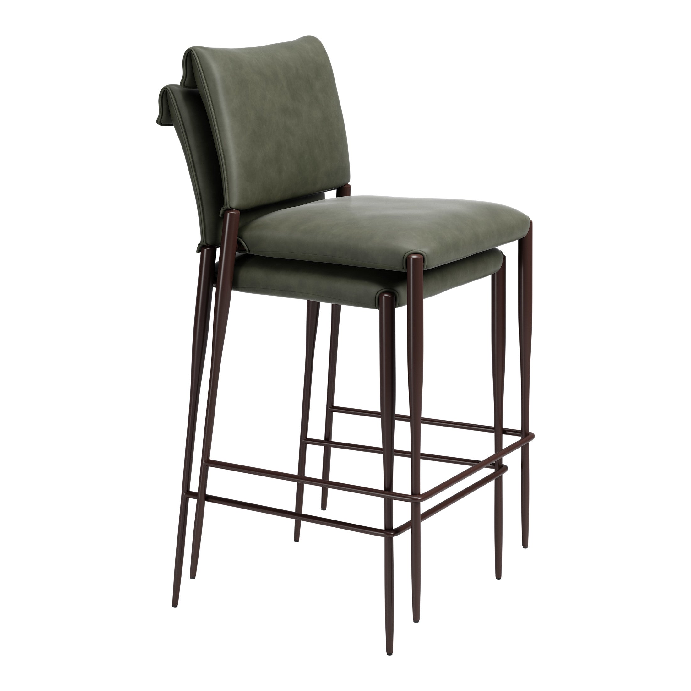 Freesia Barstool (Set of 2) Olive Green