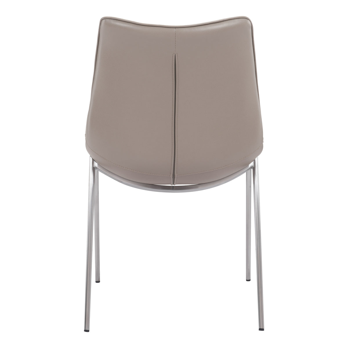 Magnus Dining Chair (Set of 2) Brown & Silver