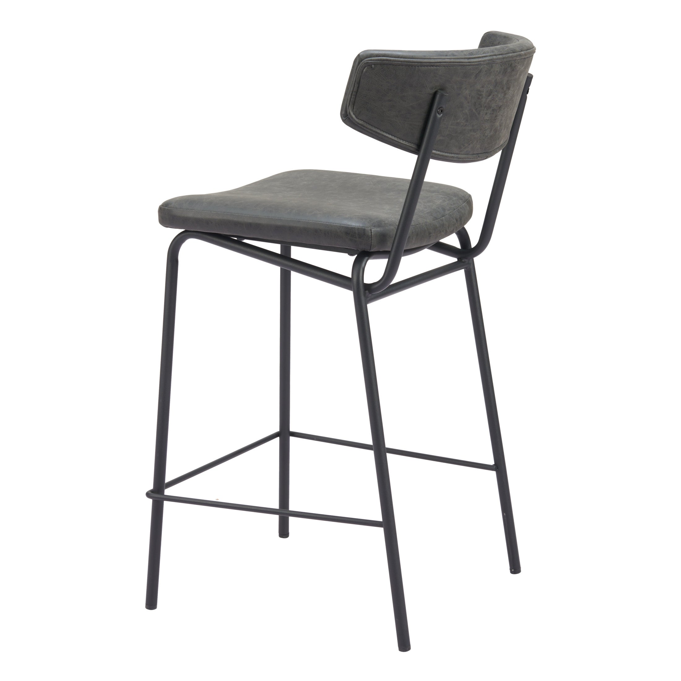 Charon Counter Stool (Set of 2) Vintage Black