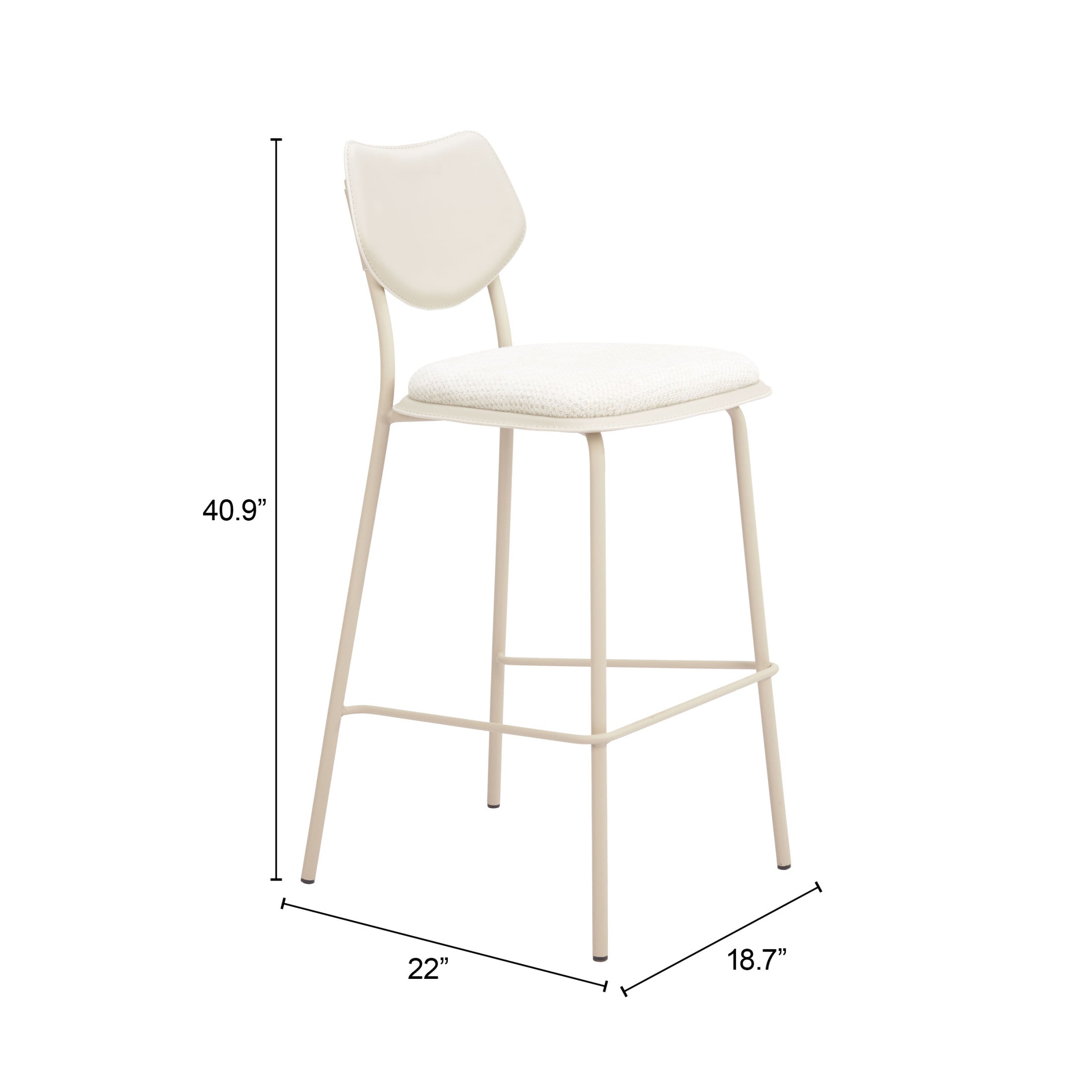 Zeal Barstool (Set of 4) Light Gray
