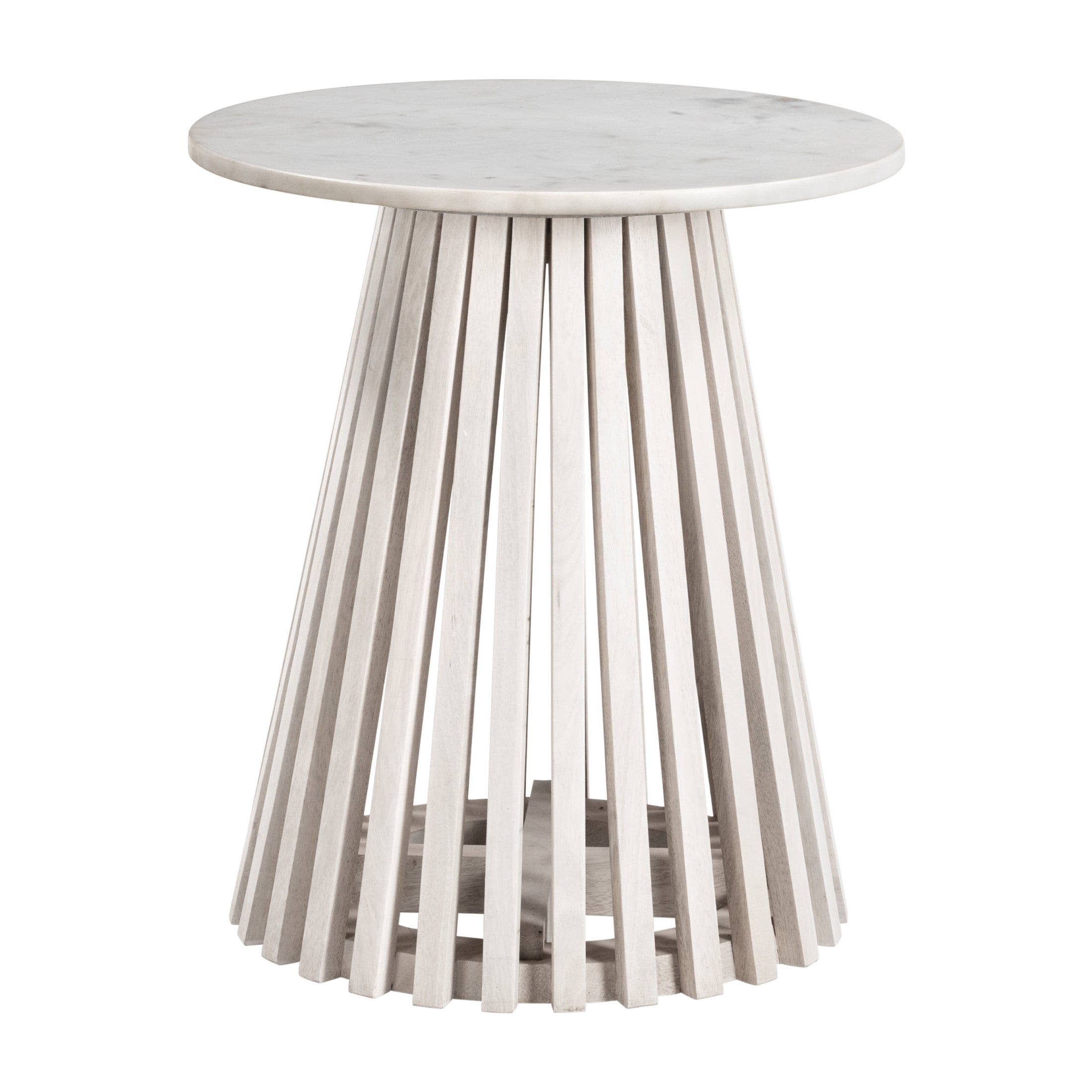 Mazara Side Table White & Whitewashed
