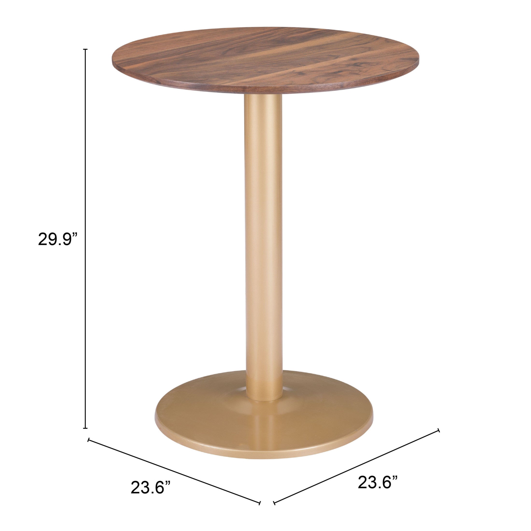 Alto Bistro Table Brown & Gold