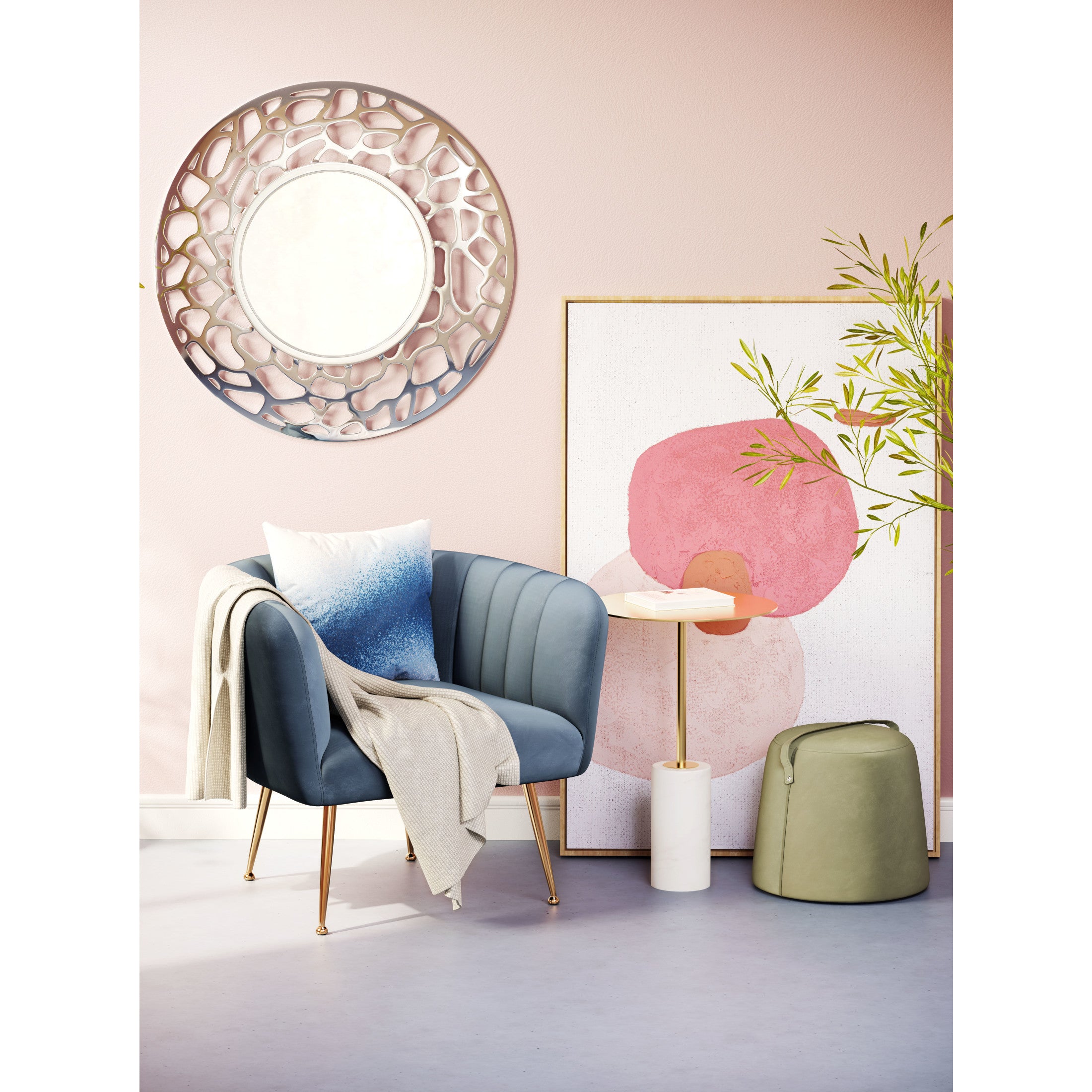 Deco Accent Chair Gray