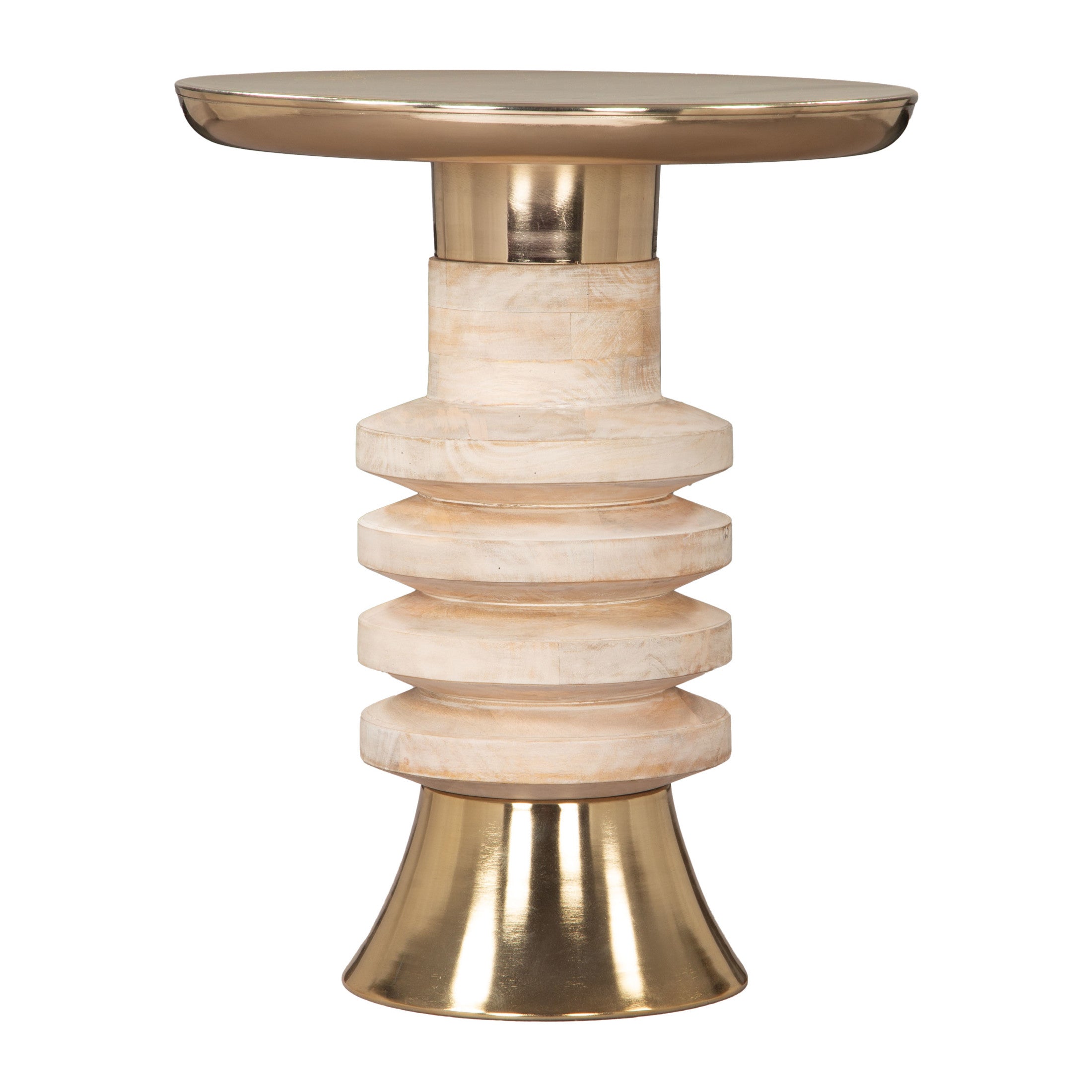 Ringar Side Table Gold & Natural