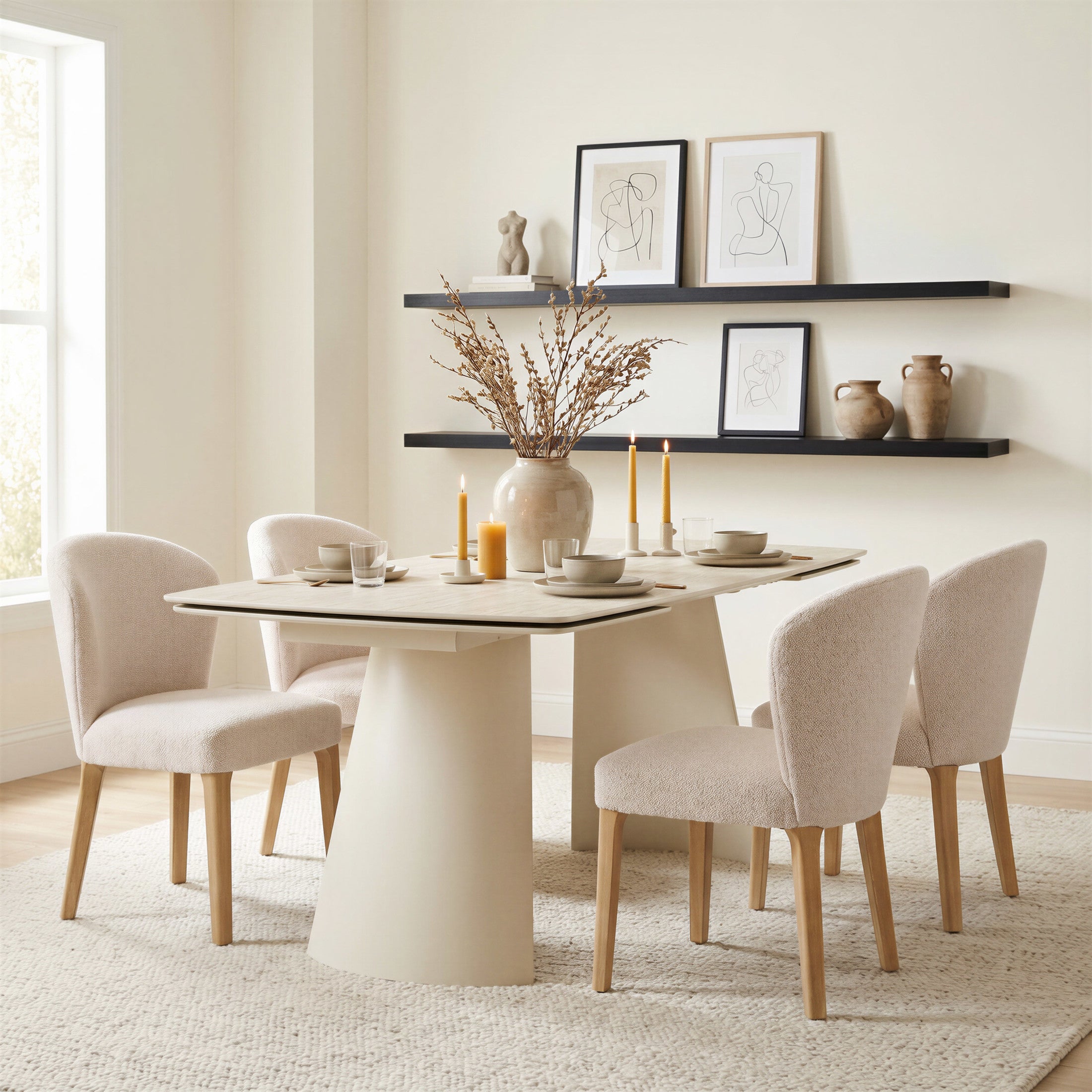 Mondstein Dining Chair (Set of 2) Ivory