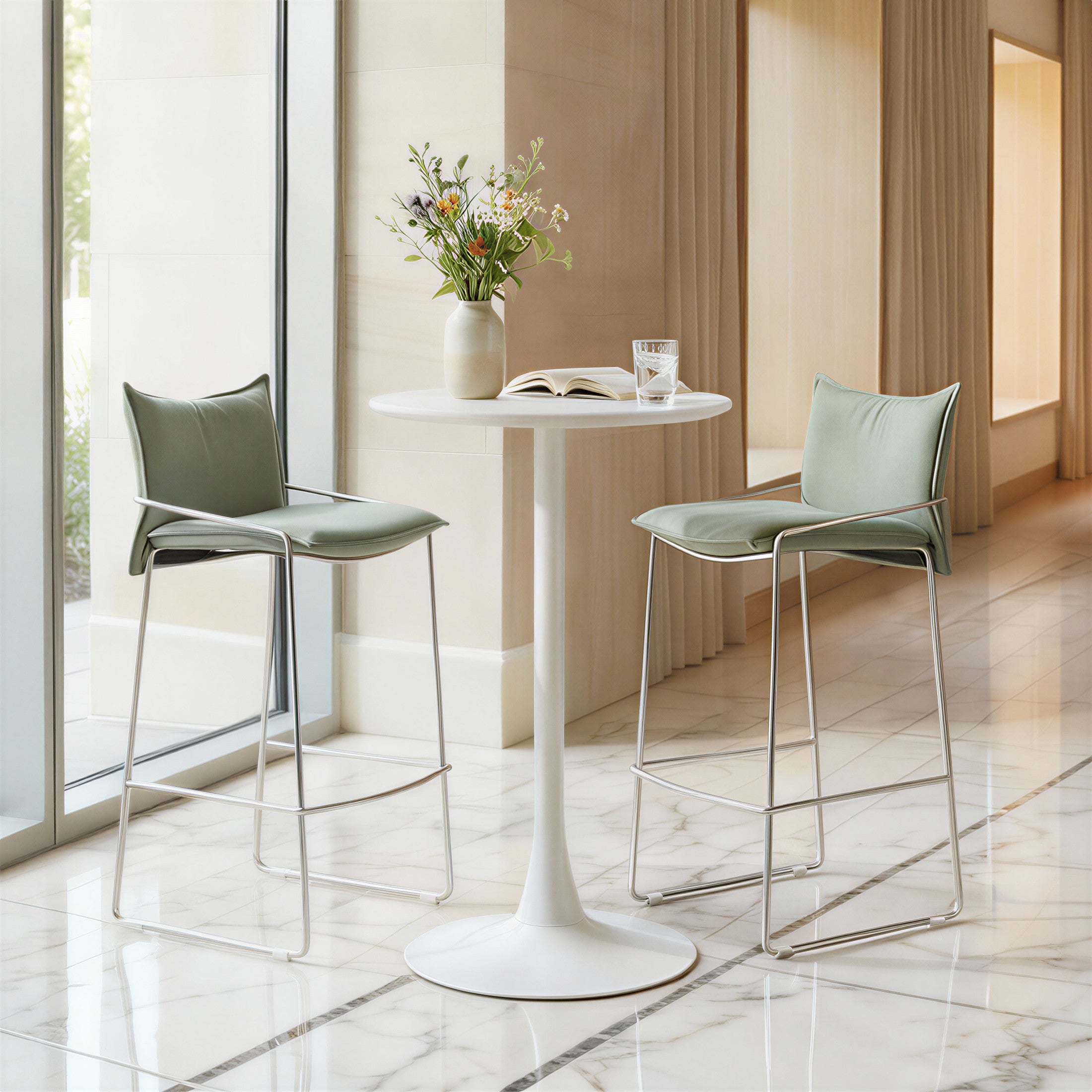 Auray Bar Table White