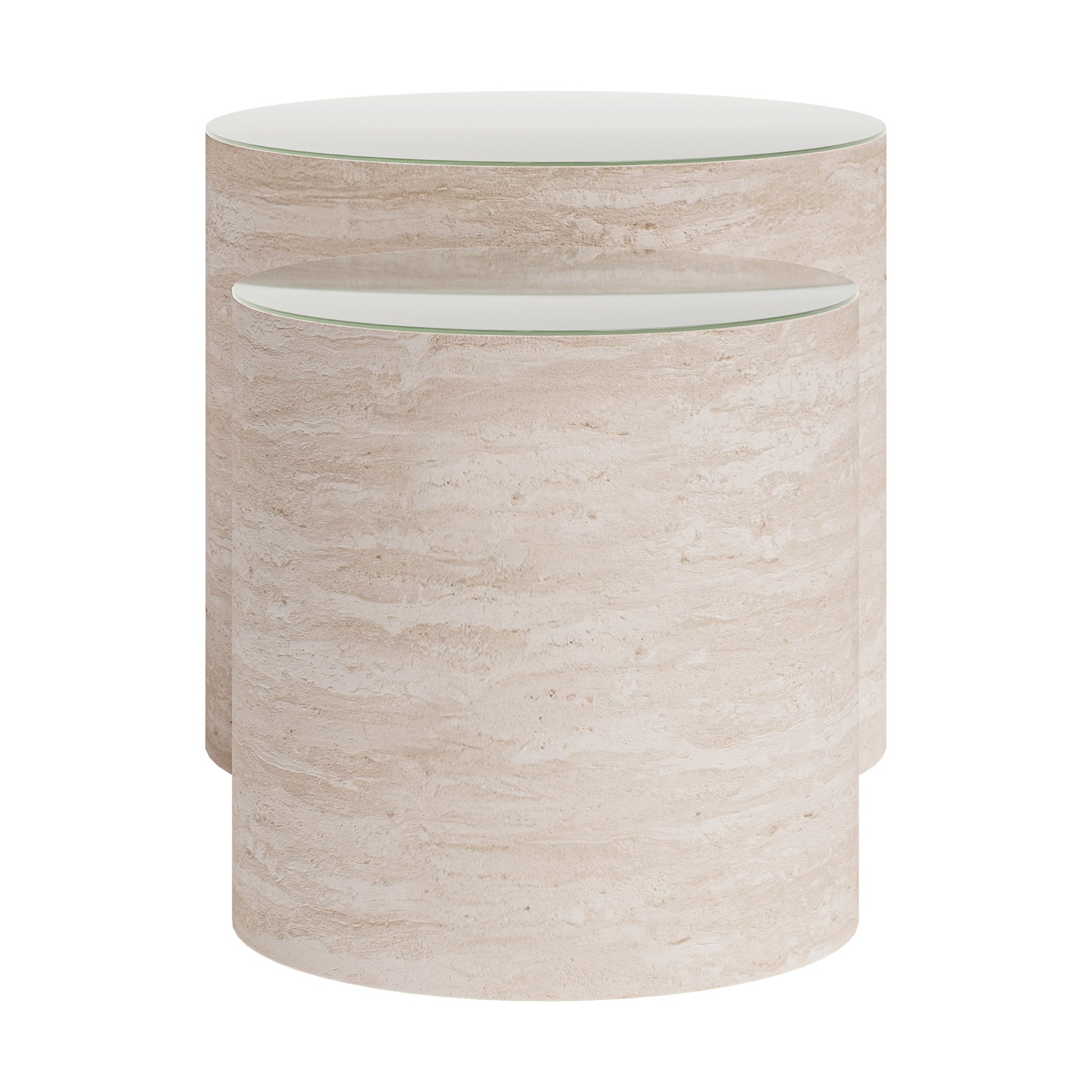 Carzo Coffee Table Set (2-Piece) Stone Beige