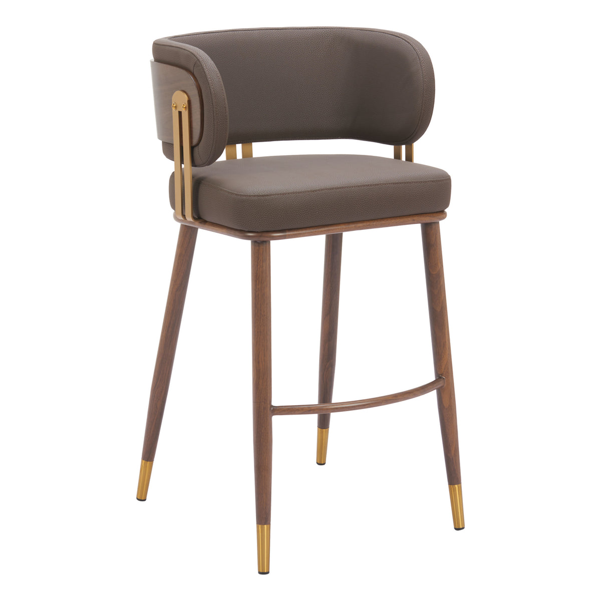 Brew Barstool Brown & Walnut