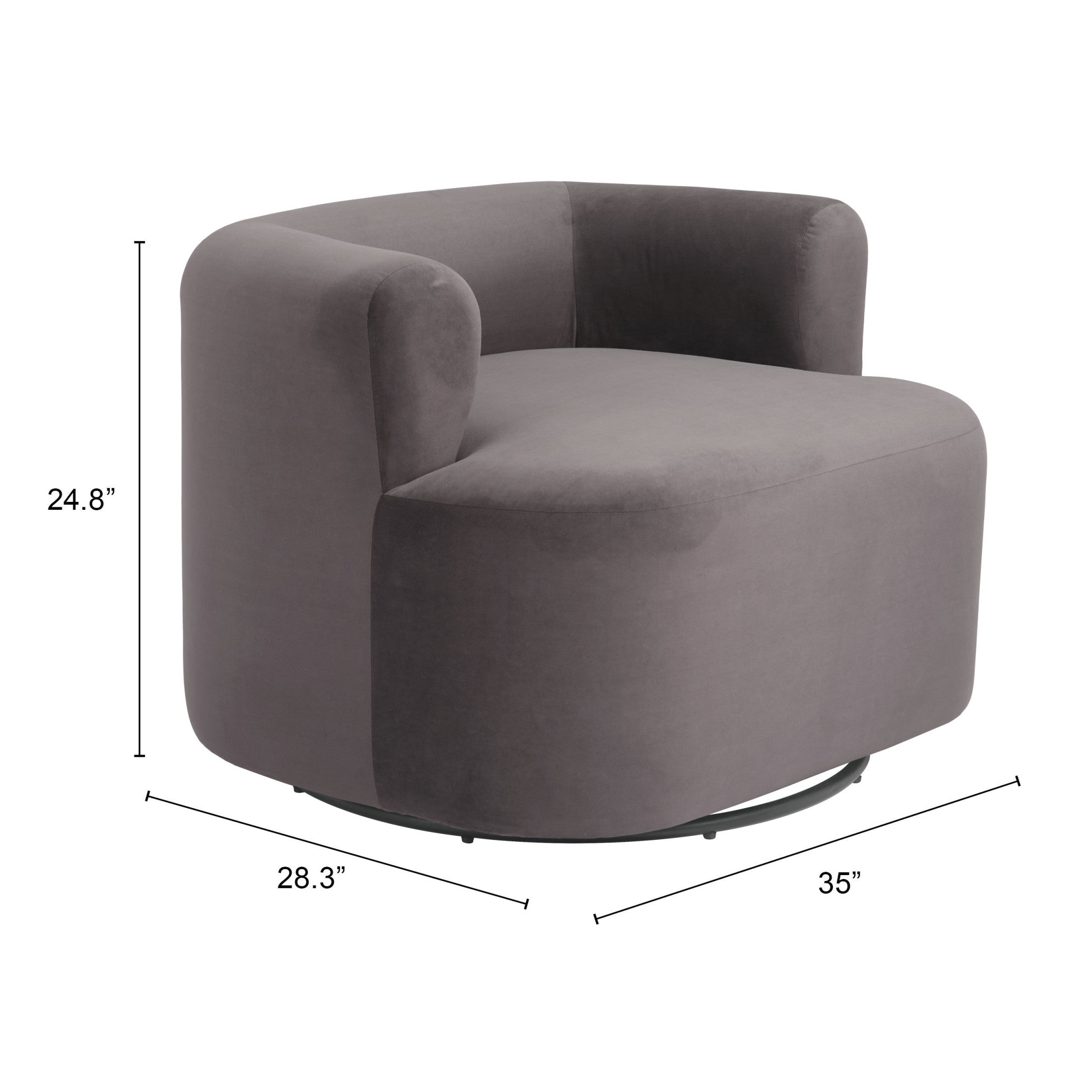 Mugav Swivel Chair Gray