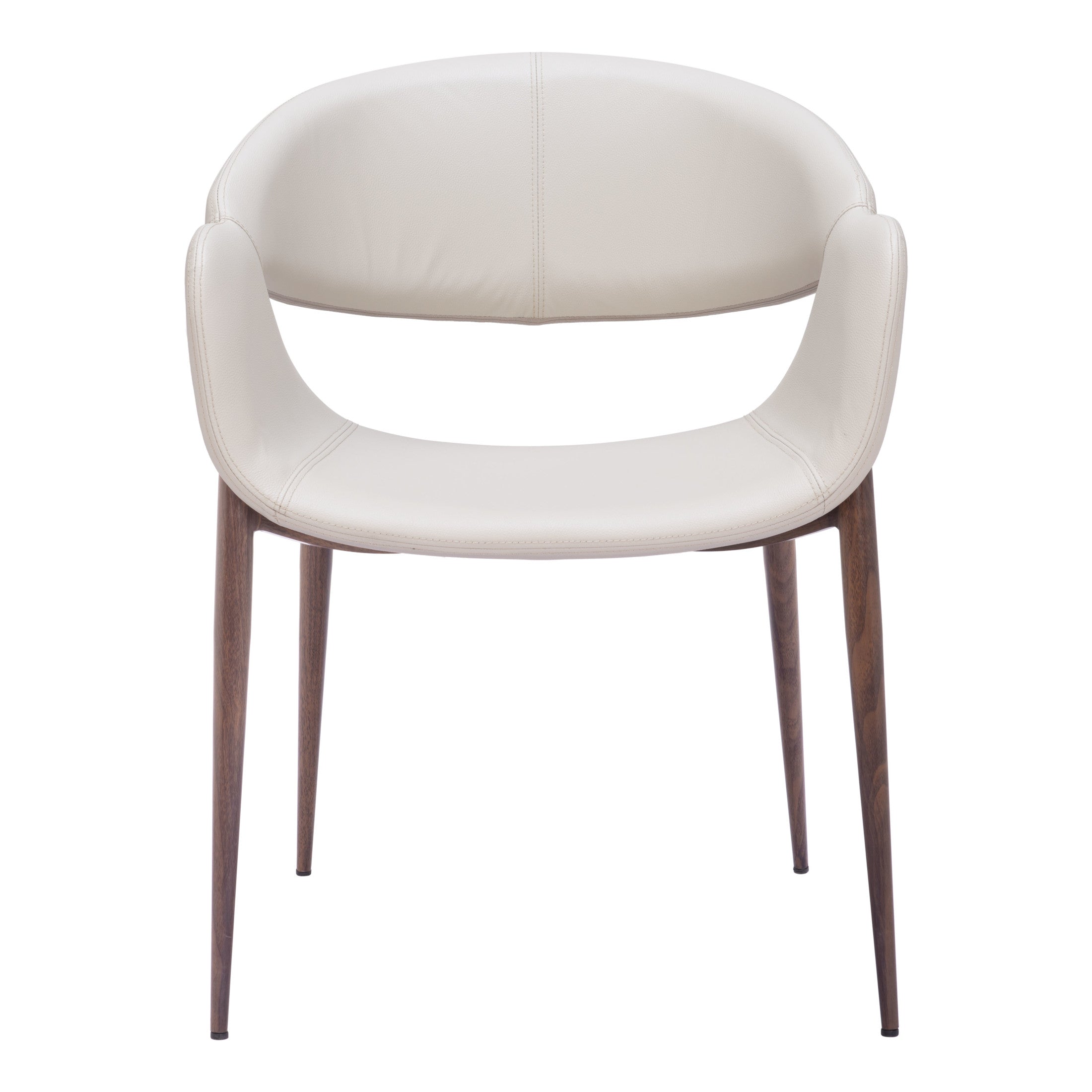 Limay Dining Chair (Set of 2) Beige & Walnut