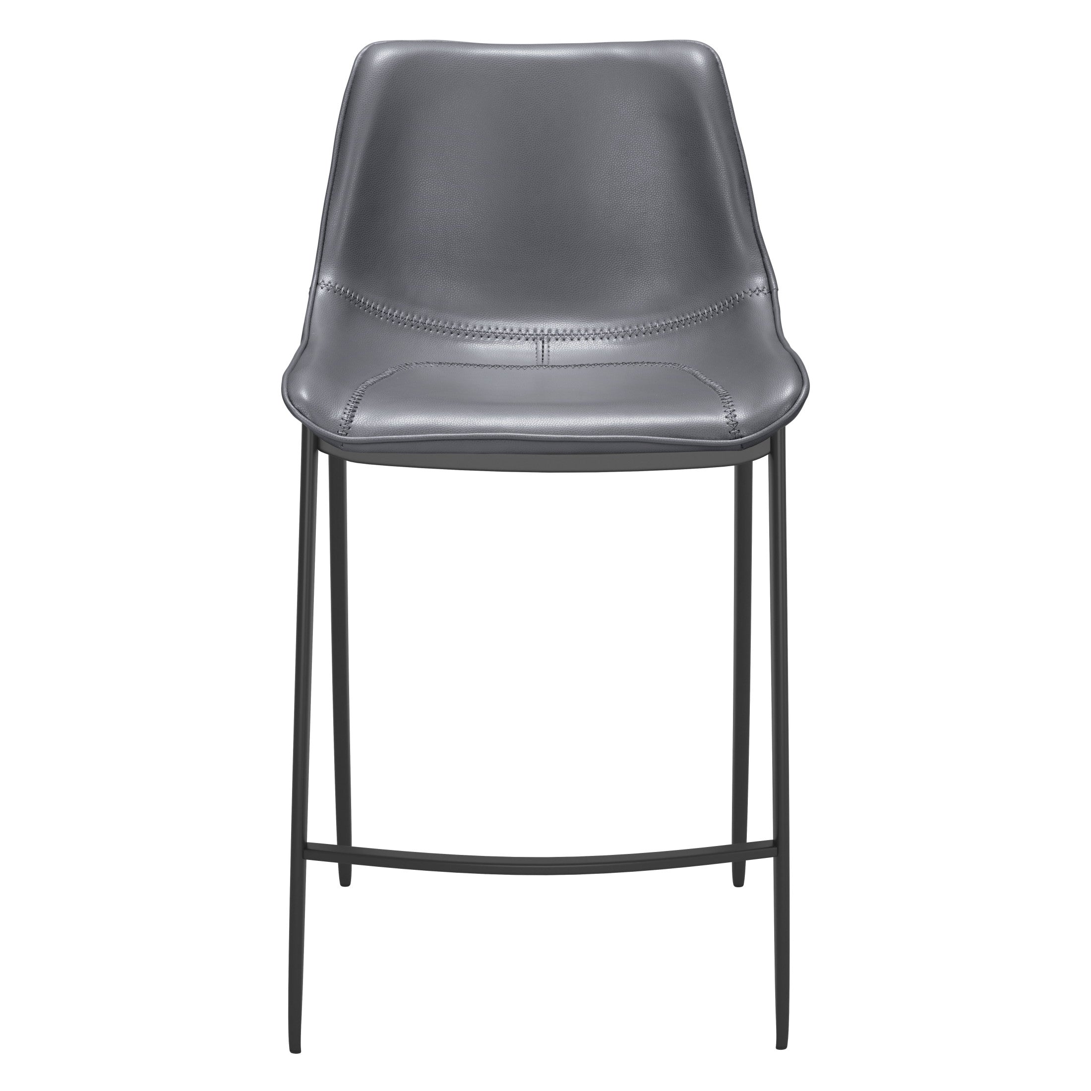 Magnus Counter Stool (Set of 2) Dark Gray & Black