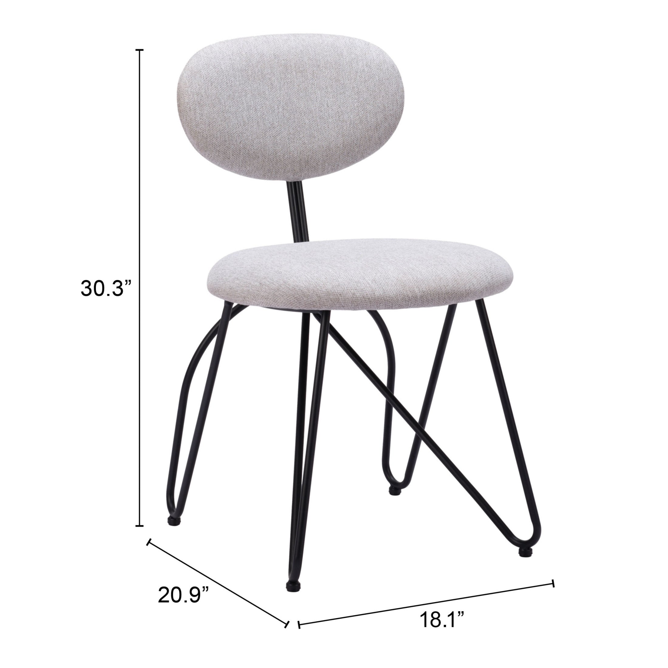 Novi Dining Chair (Set of 2) Dove Gray