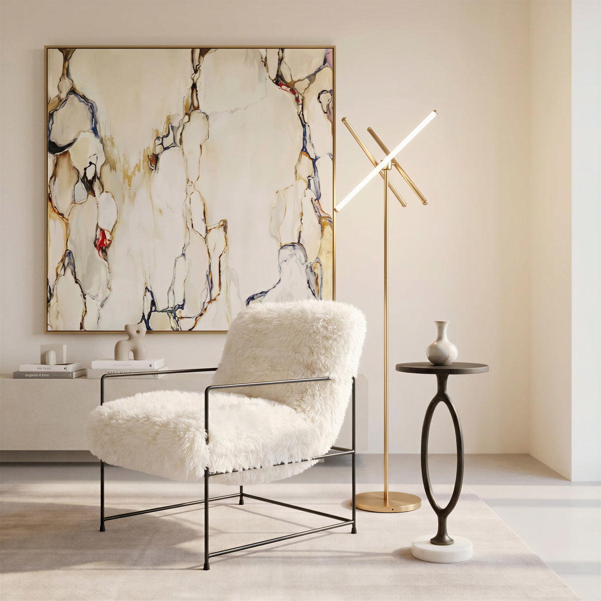 Pelut Accent Chair White