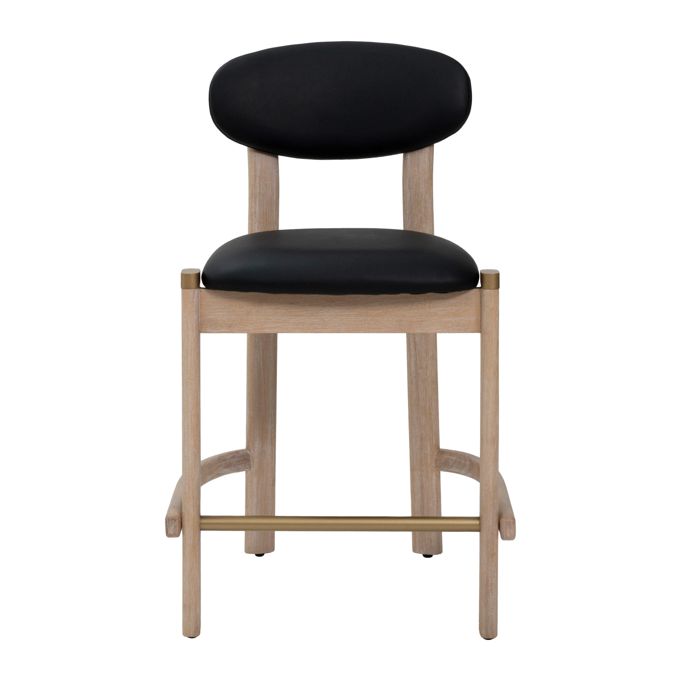 Rilou Counter Stool (Set of 2) Black & Natural