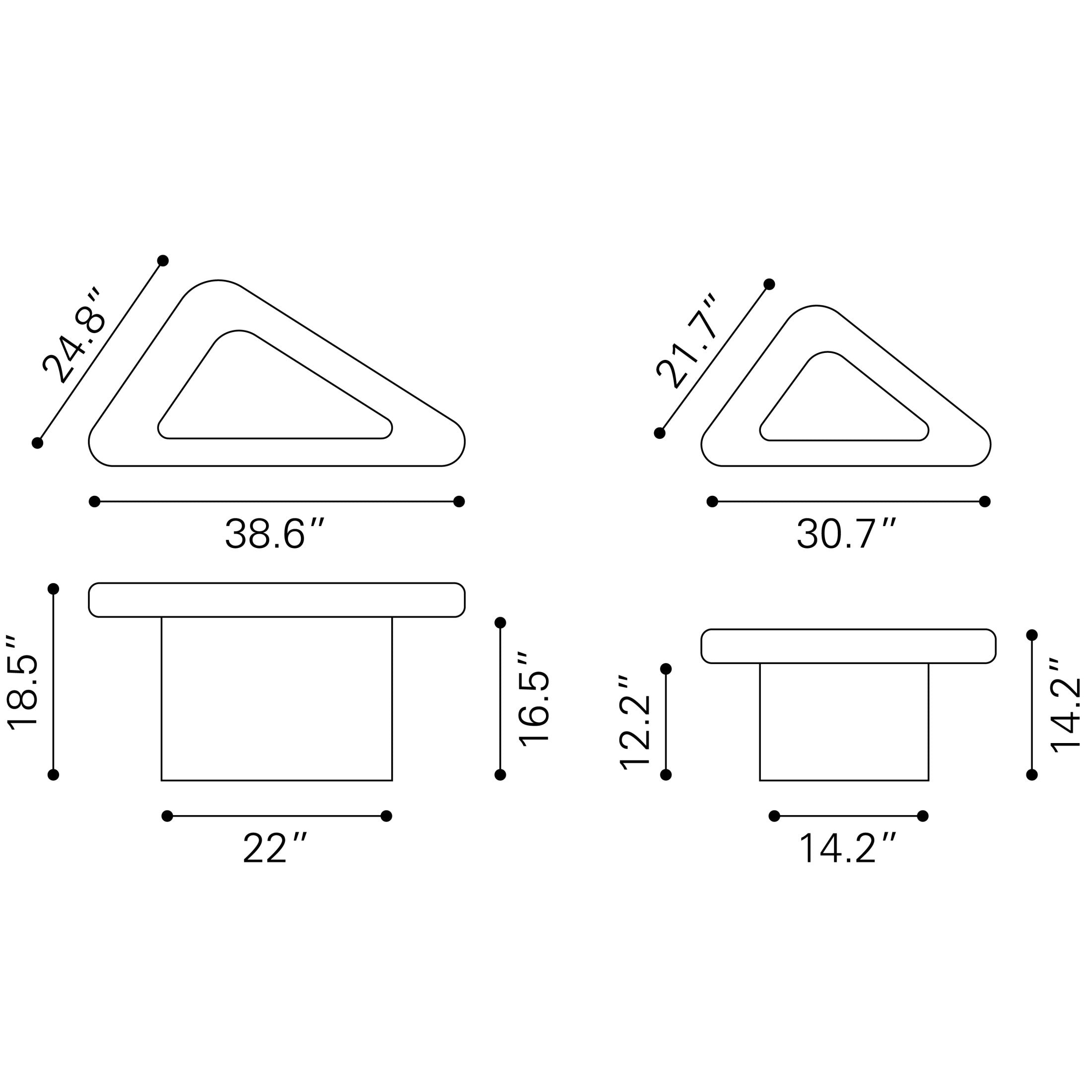 Navidic Coffee Table Set (2-Piece) Whitewashed