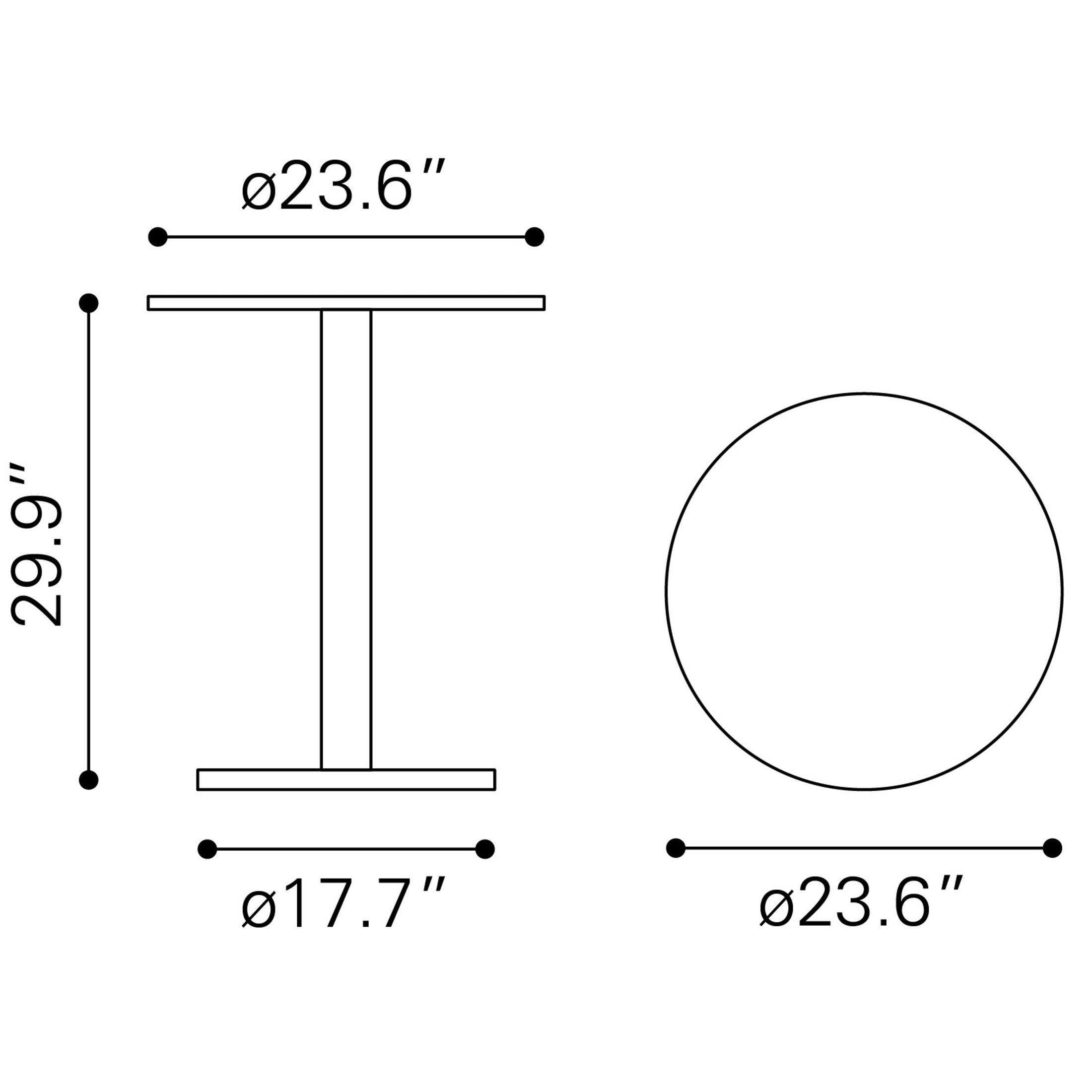 Alto Bistro Table White & Black