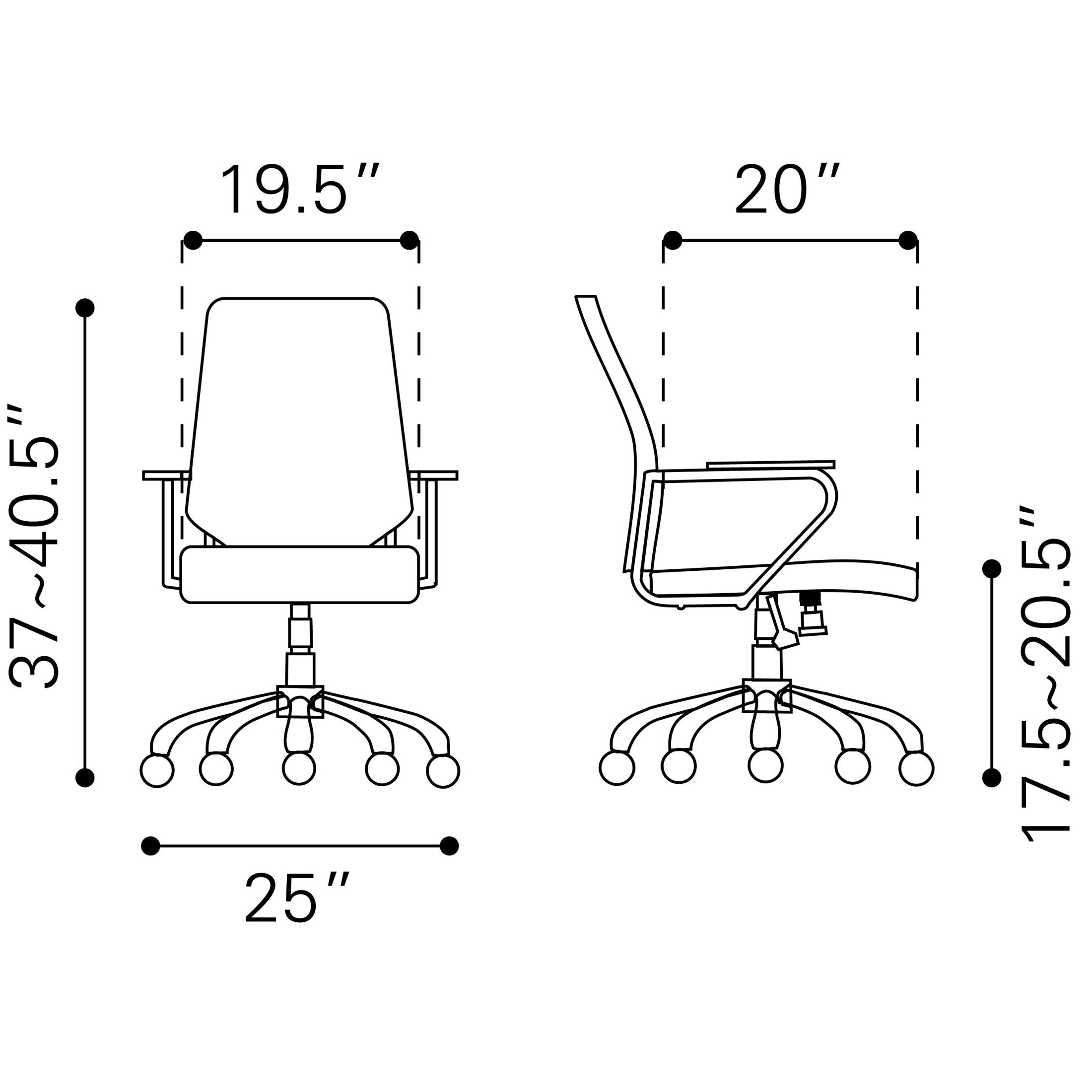 Enterprise Low Back Office Chair Terracota