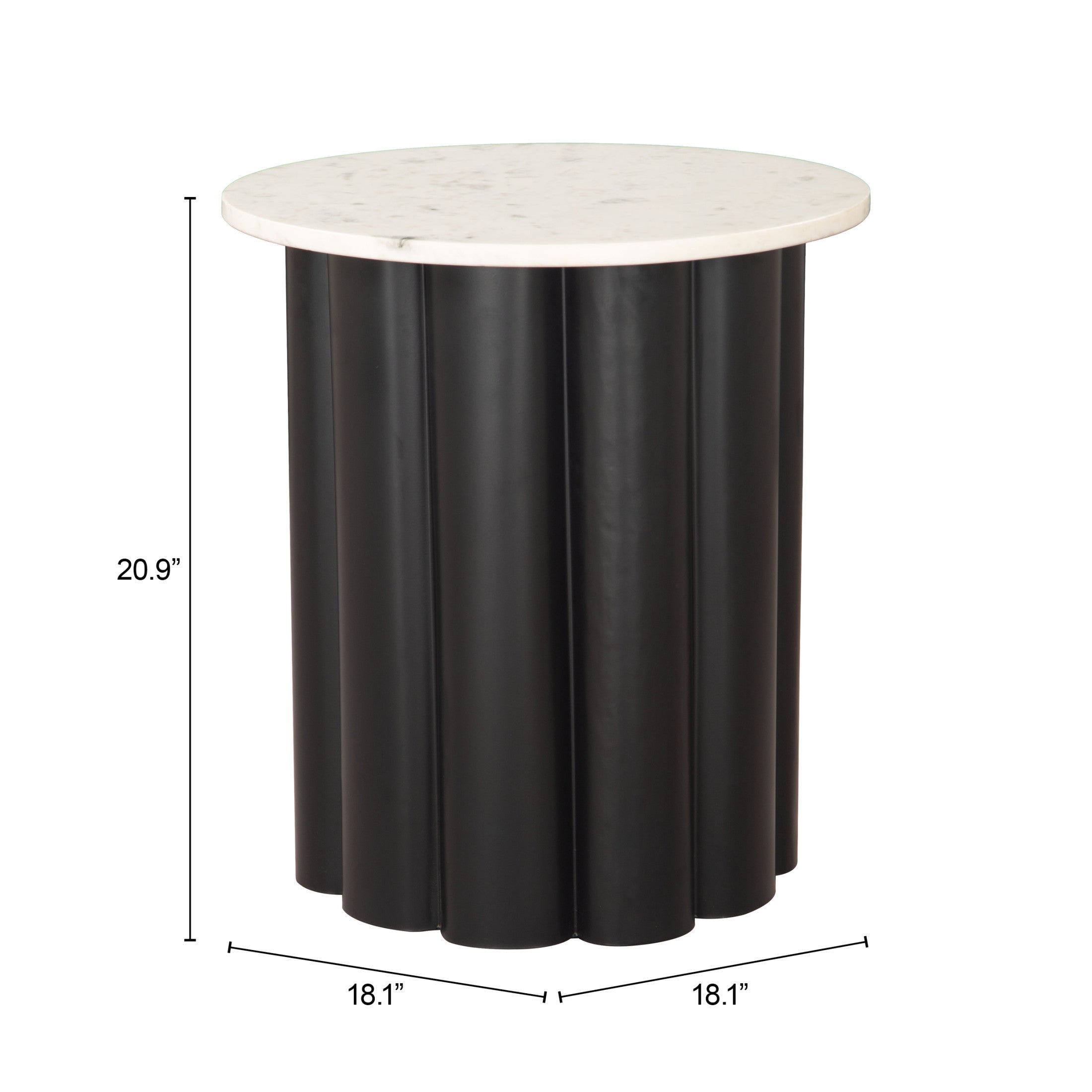 Slika Side Table White & Black