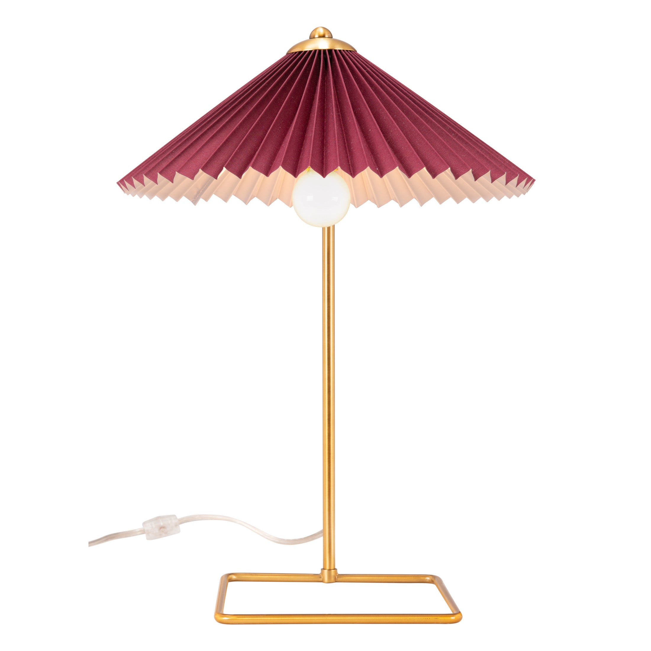 Charo Table Lamp Red & Gold