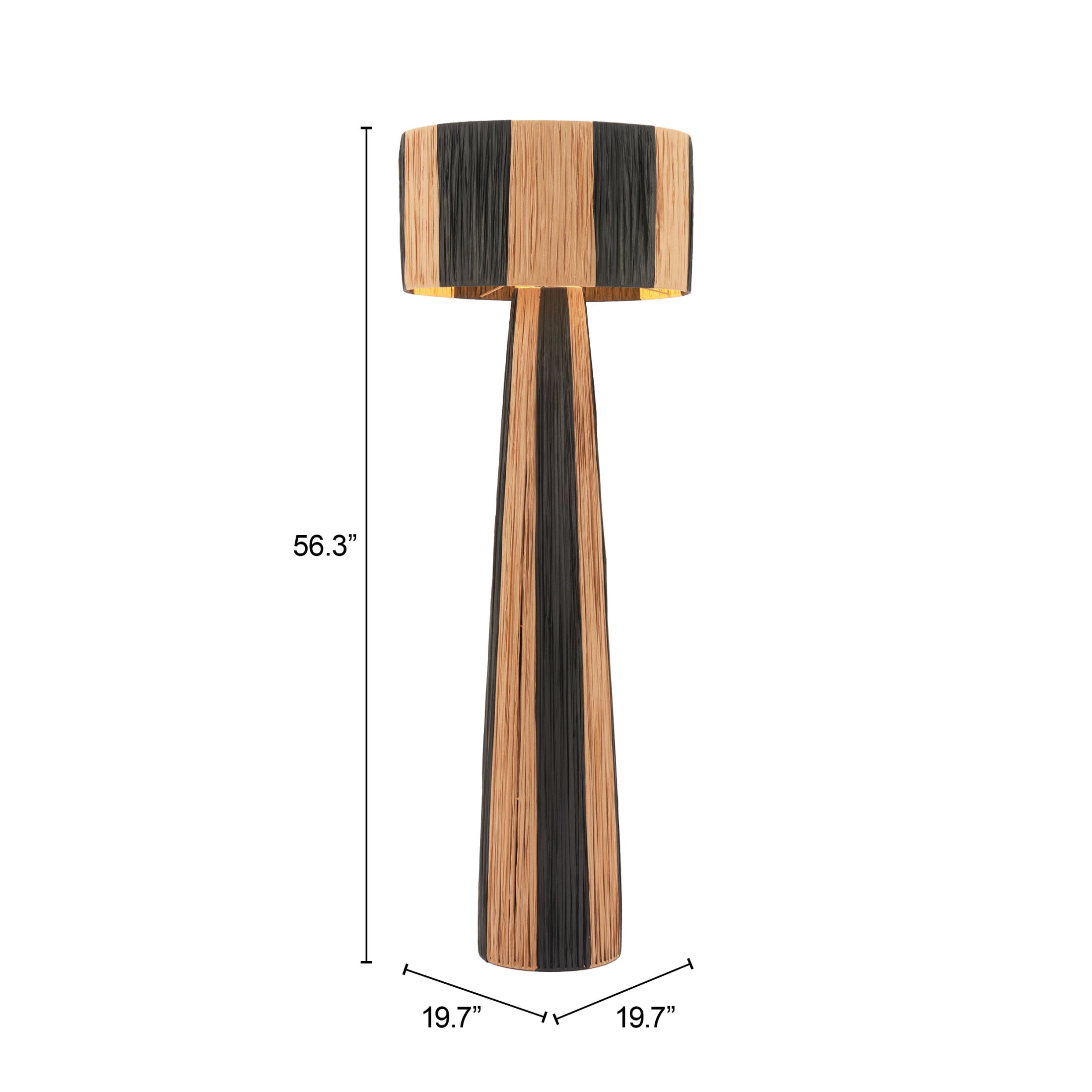 Gala Floor Lamp Black & Natural