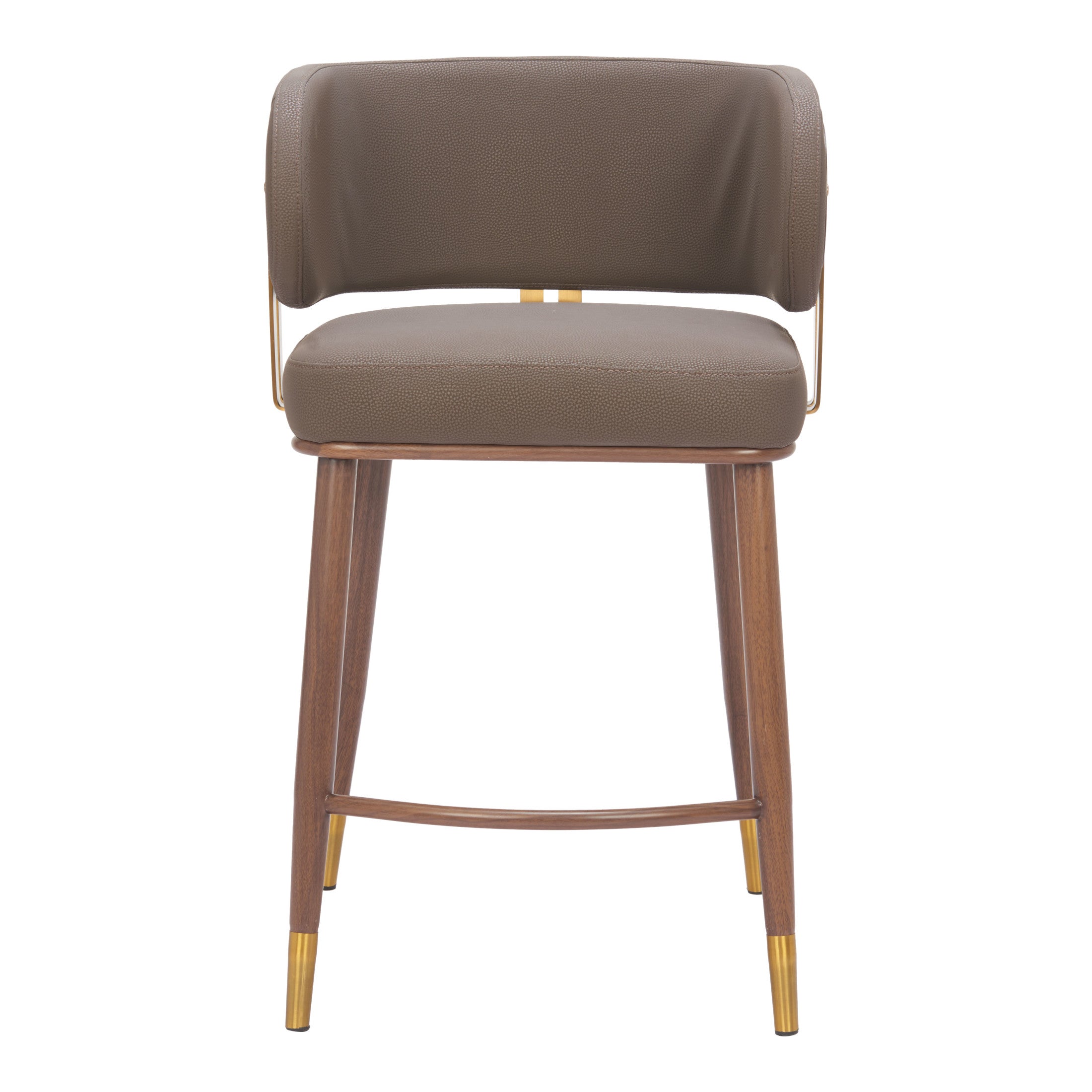 Brew Counter Stool Brown & Walnut