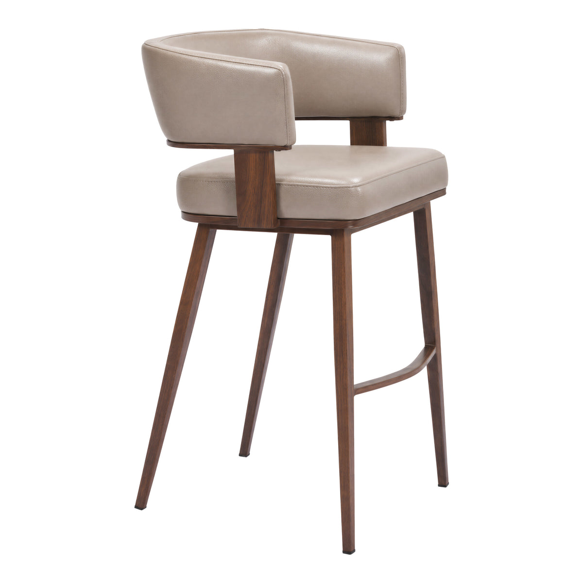 Poise Barstool Brown & Walnut