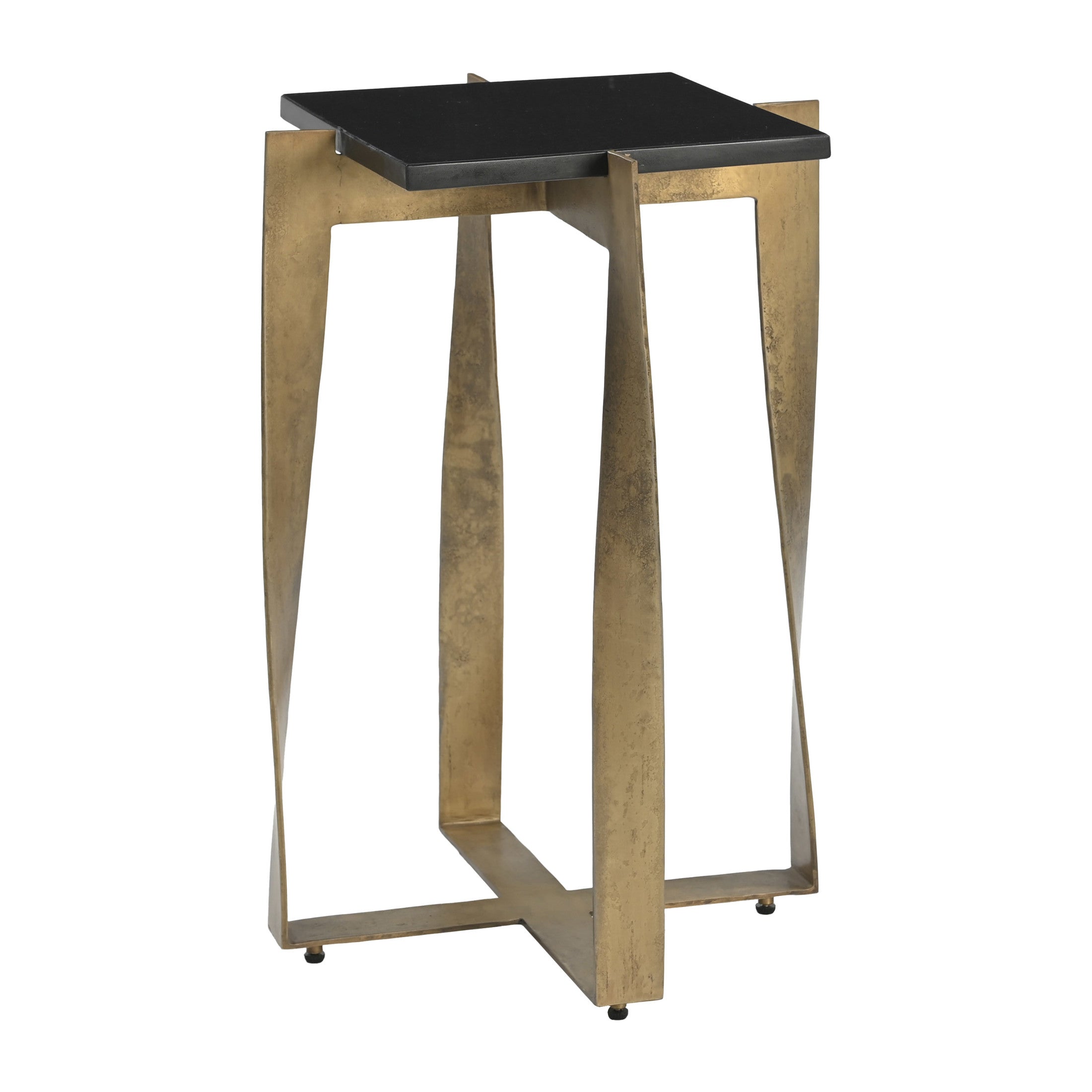 Noara Accent Table Black & Brass