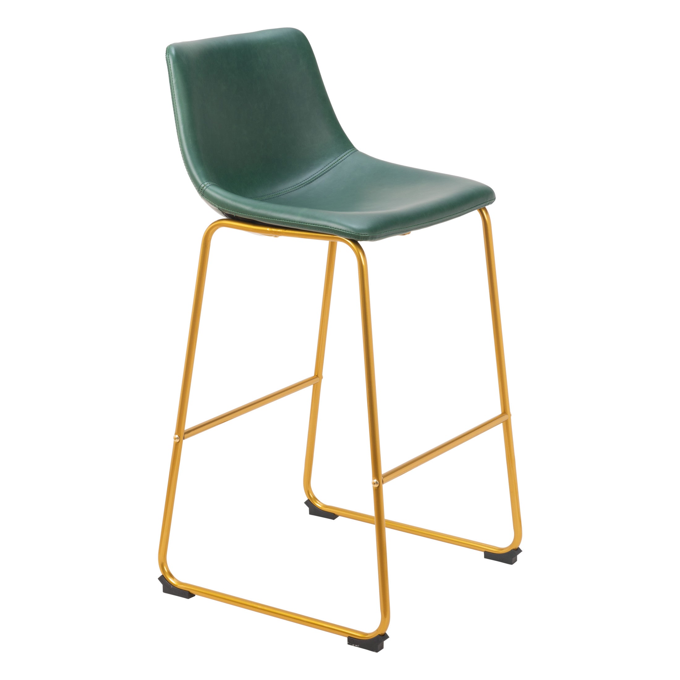 Augusta Barstool (Set of 2) Green & Gold