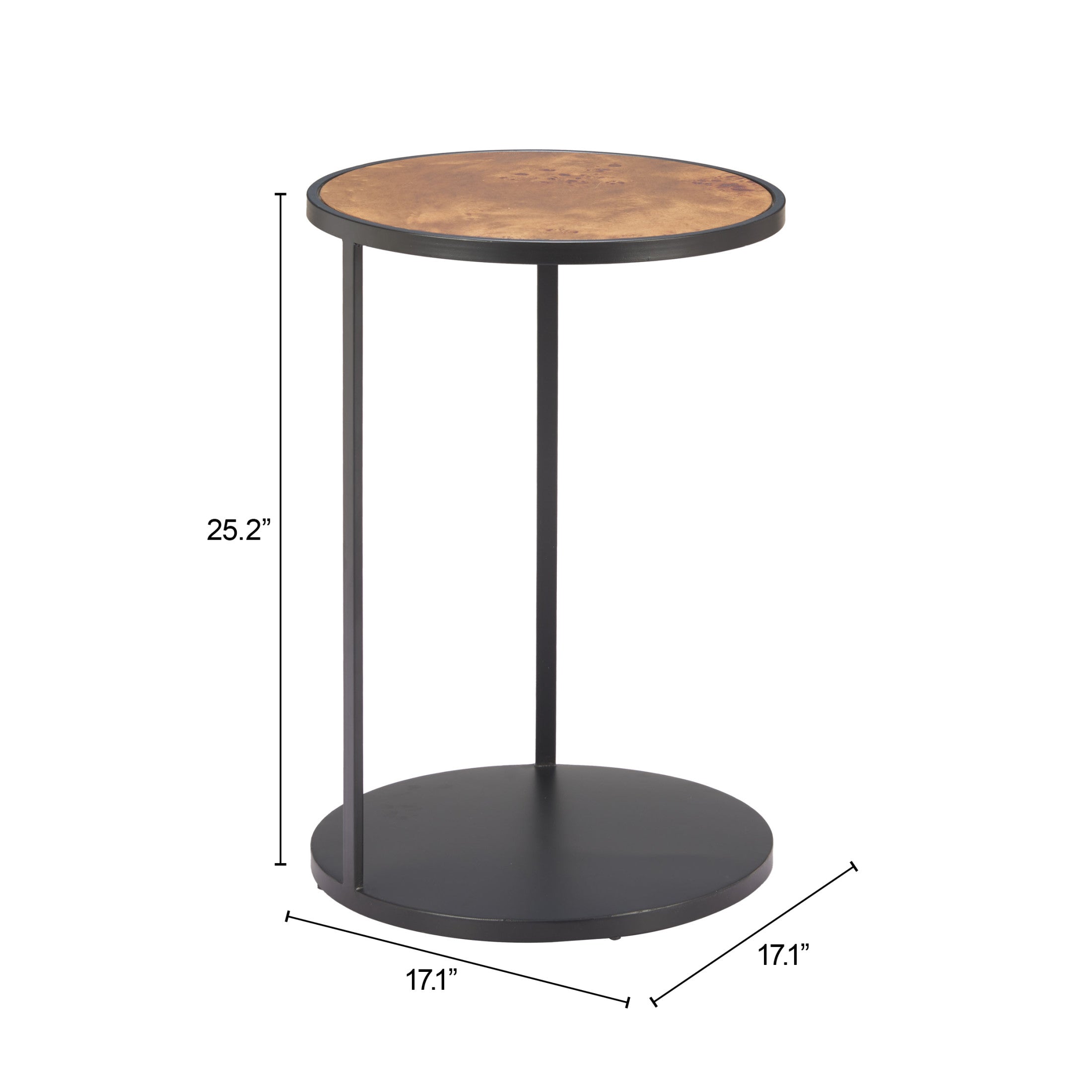 Nodo Side Table Brown & Black