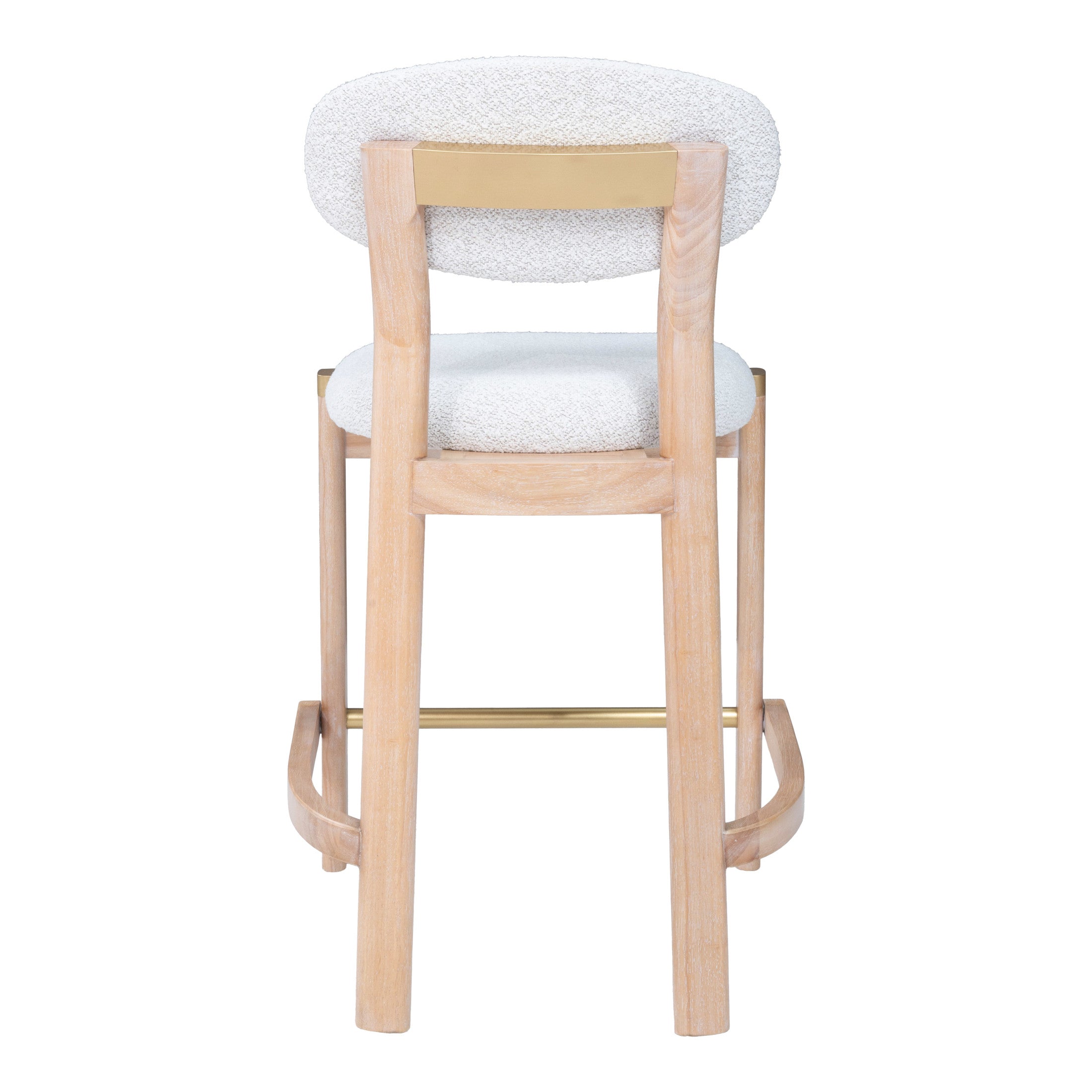 Rilou Counter Stool (Set of 2) White & Natural